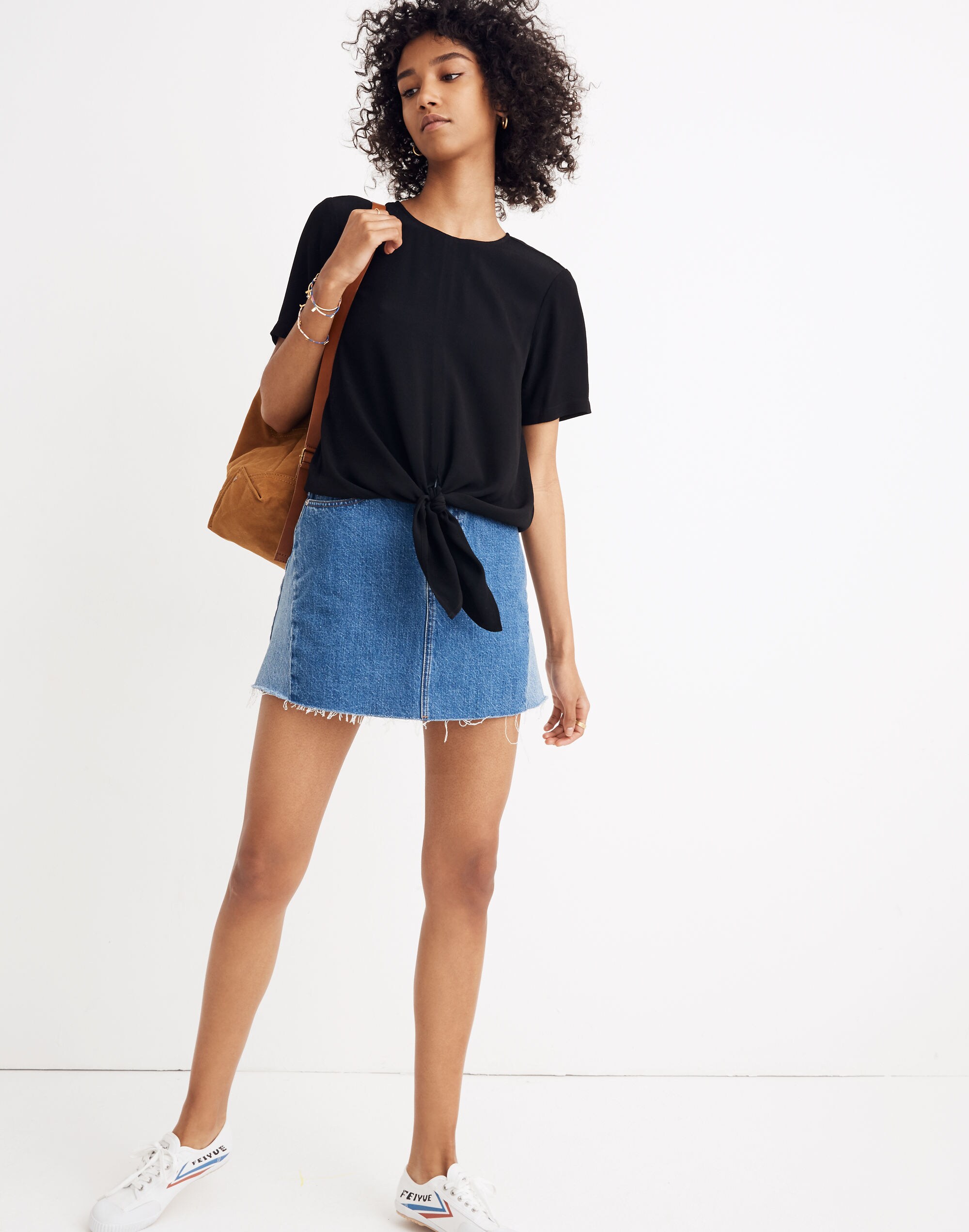 Button-Back Tie Tee