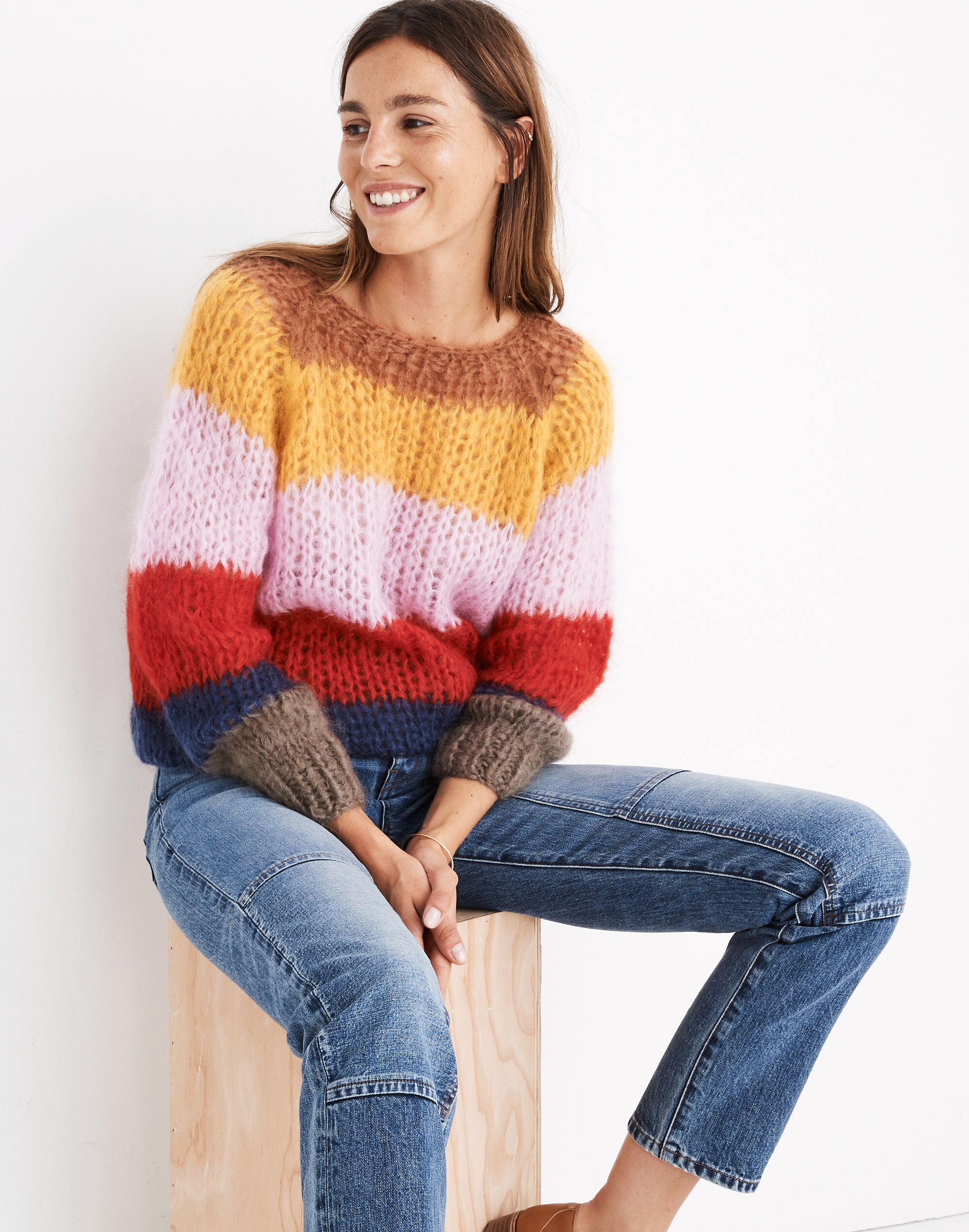 madewell x maiami striped sweater