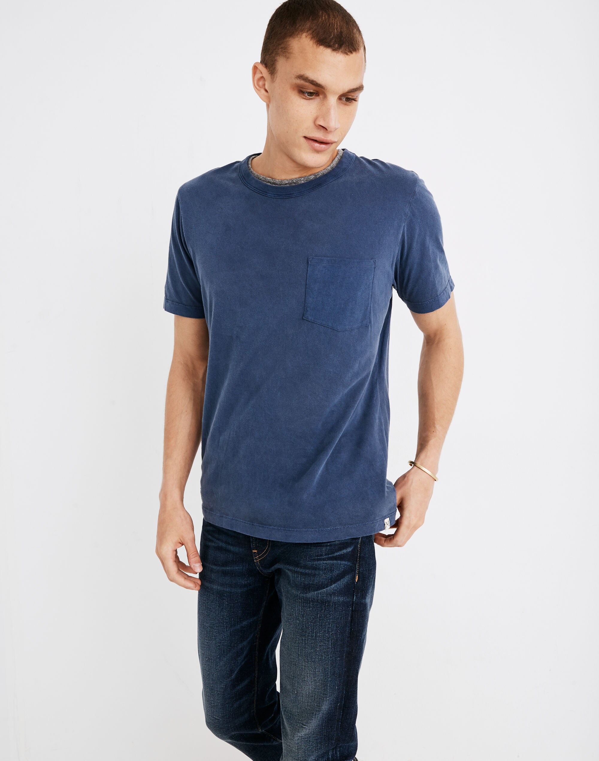 Garment-Dyed Allday Crewneck Pocket Tee