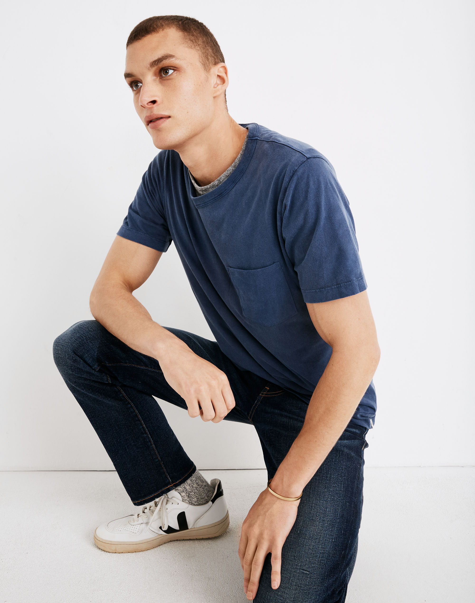 Garment-Dyed Allday Crewneck Pocket Tee