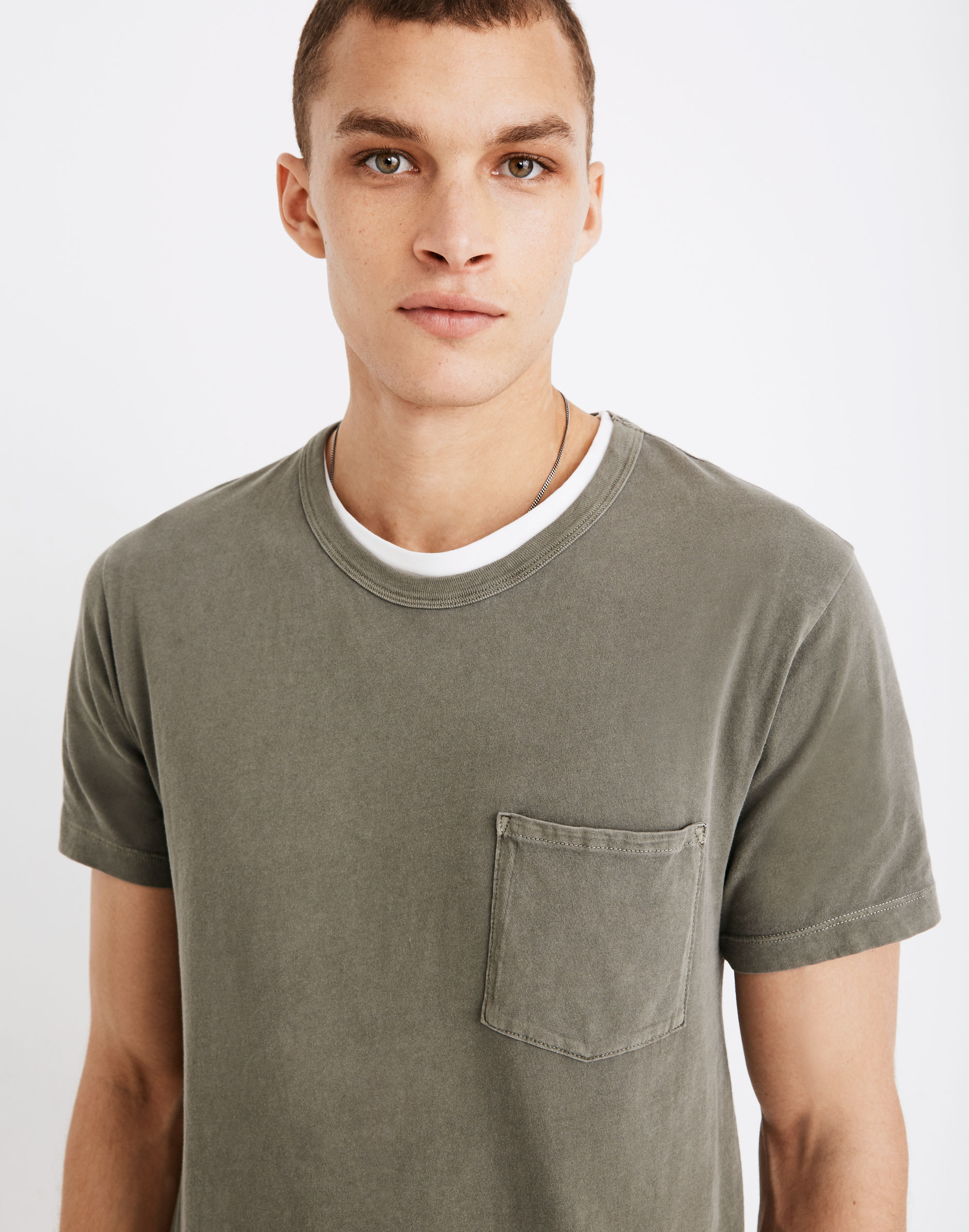 Garment-Dyed Allday Crewneck Pocket Tee