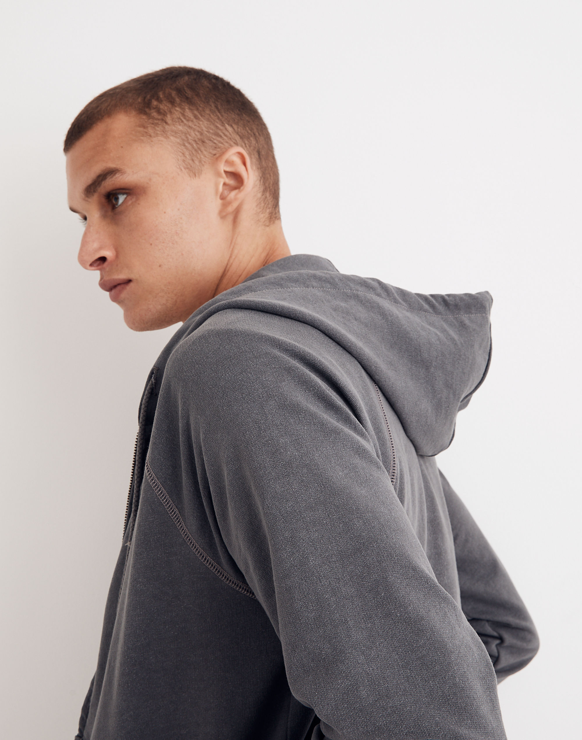 Zip-Front Hoodie Sweatshirt
