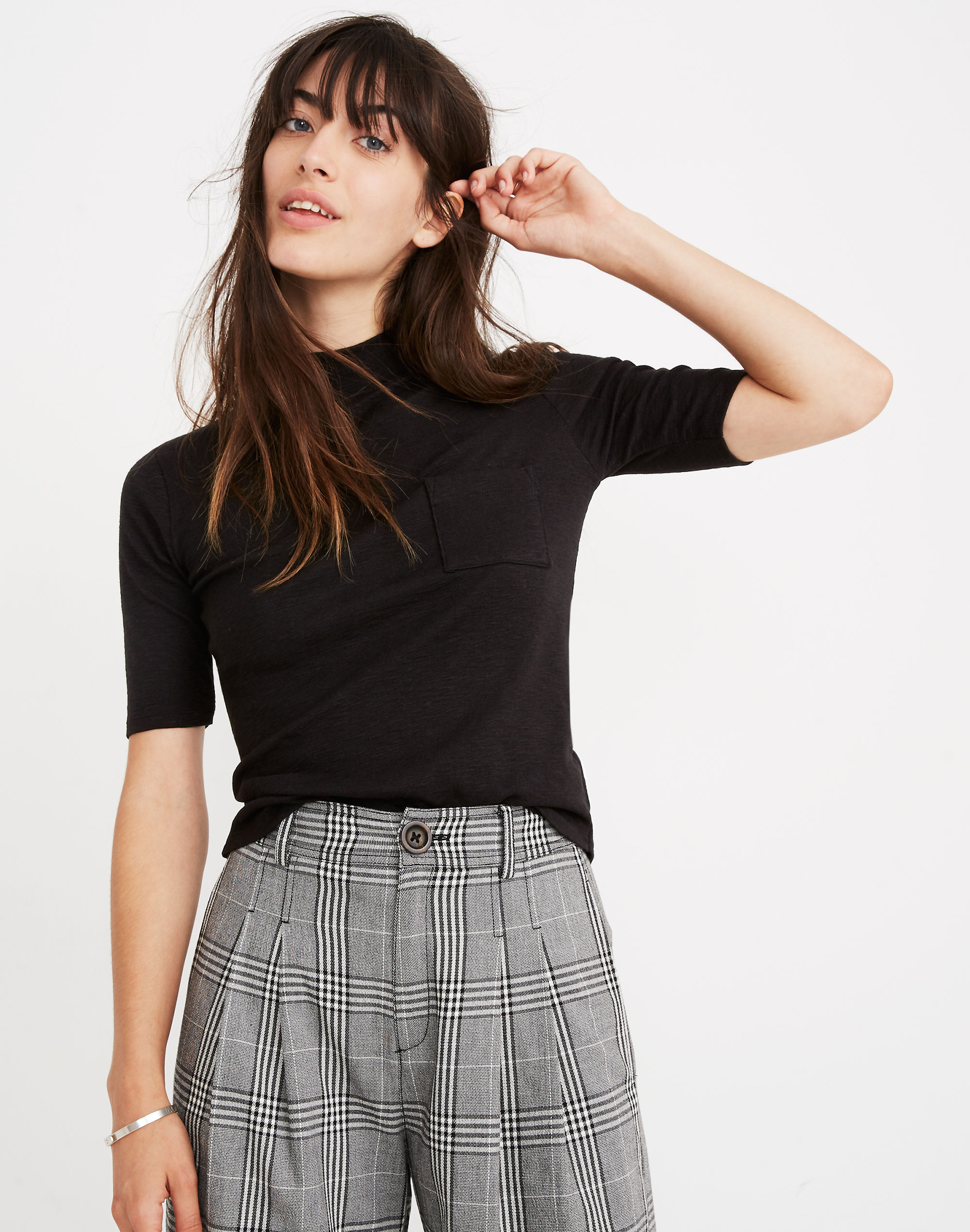 Mockneck Shirttail Tee | Madewell