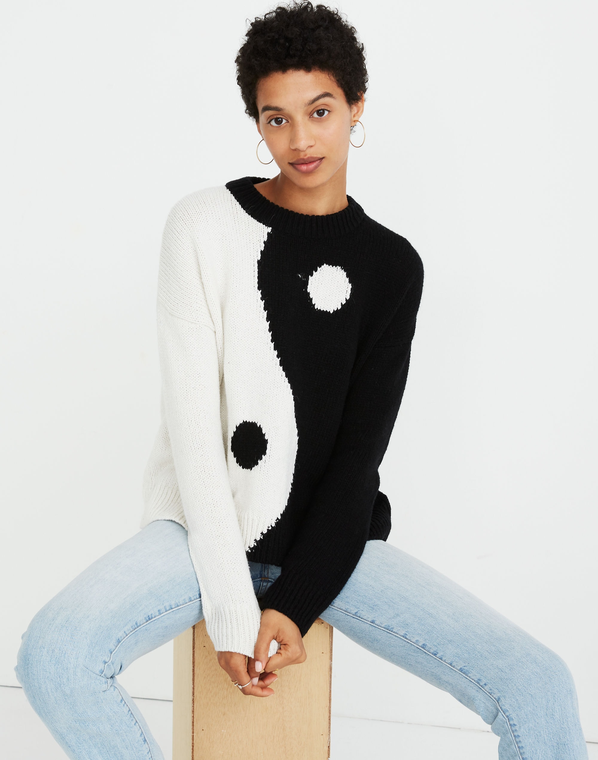 yin-yang pullover sweater