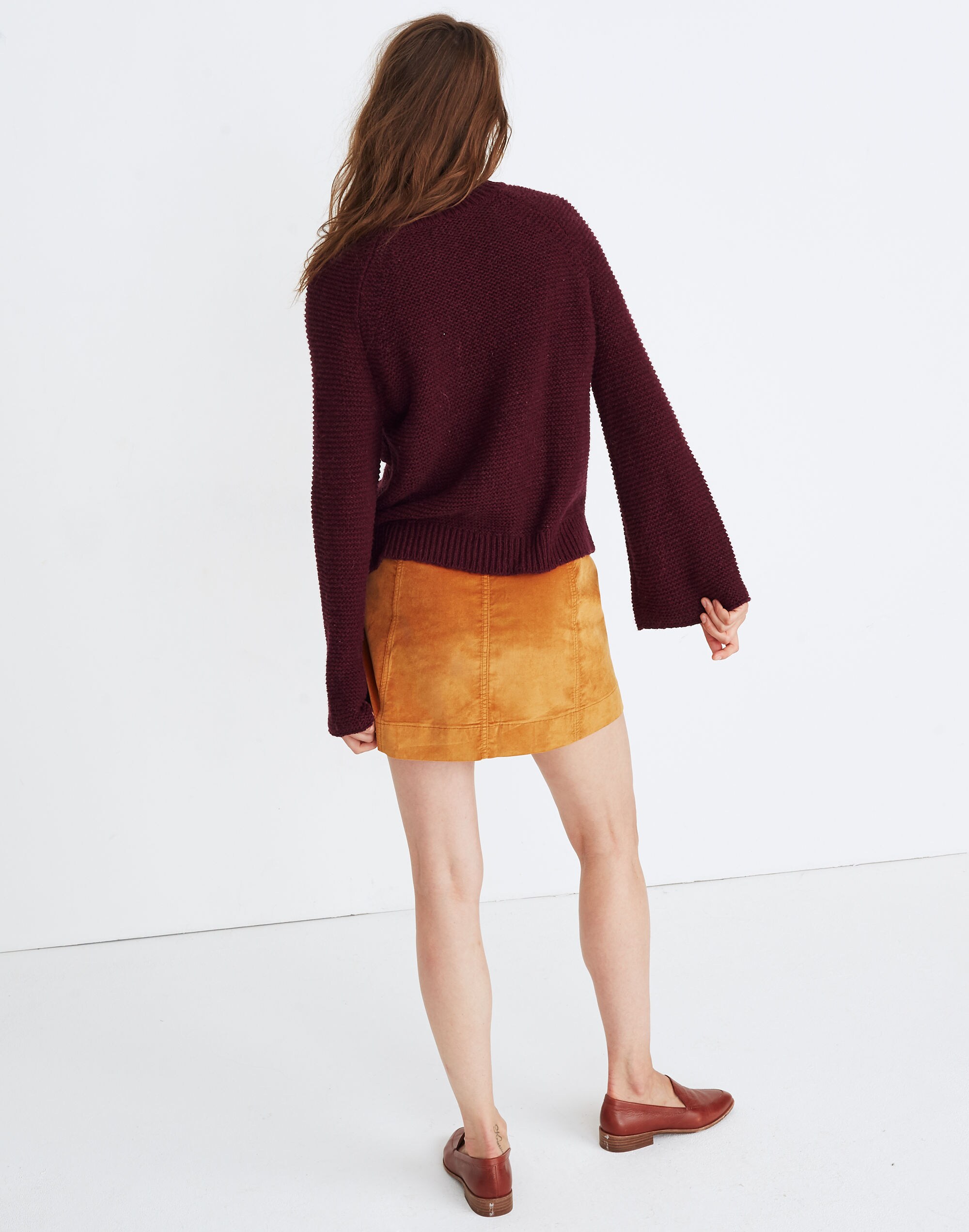 Wide-Sleeve Pullover Sweater