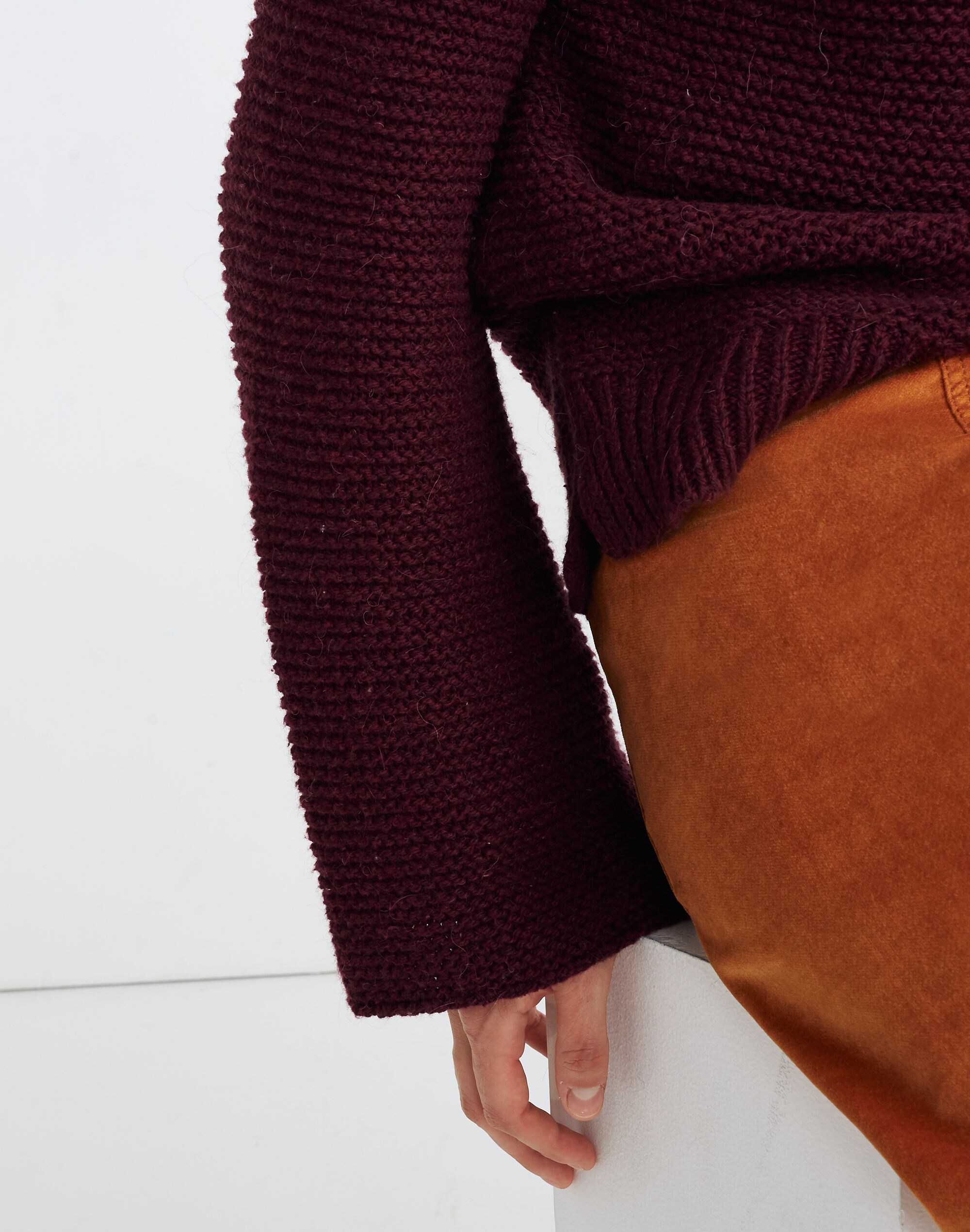 Wide-Sleeve Pullover Sweater