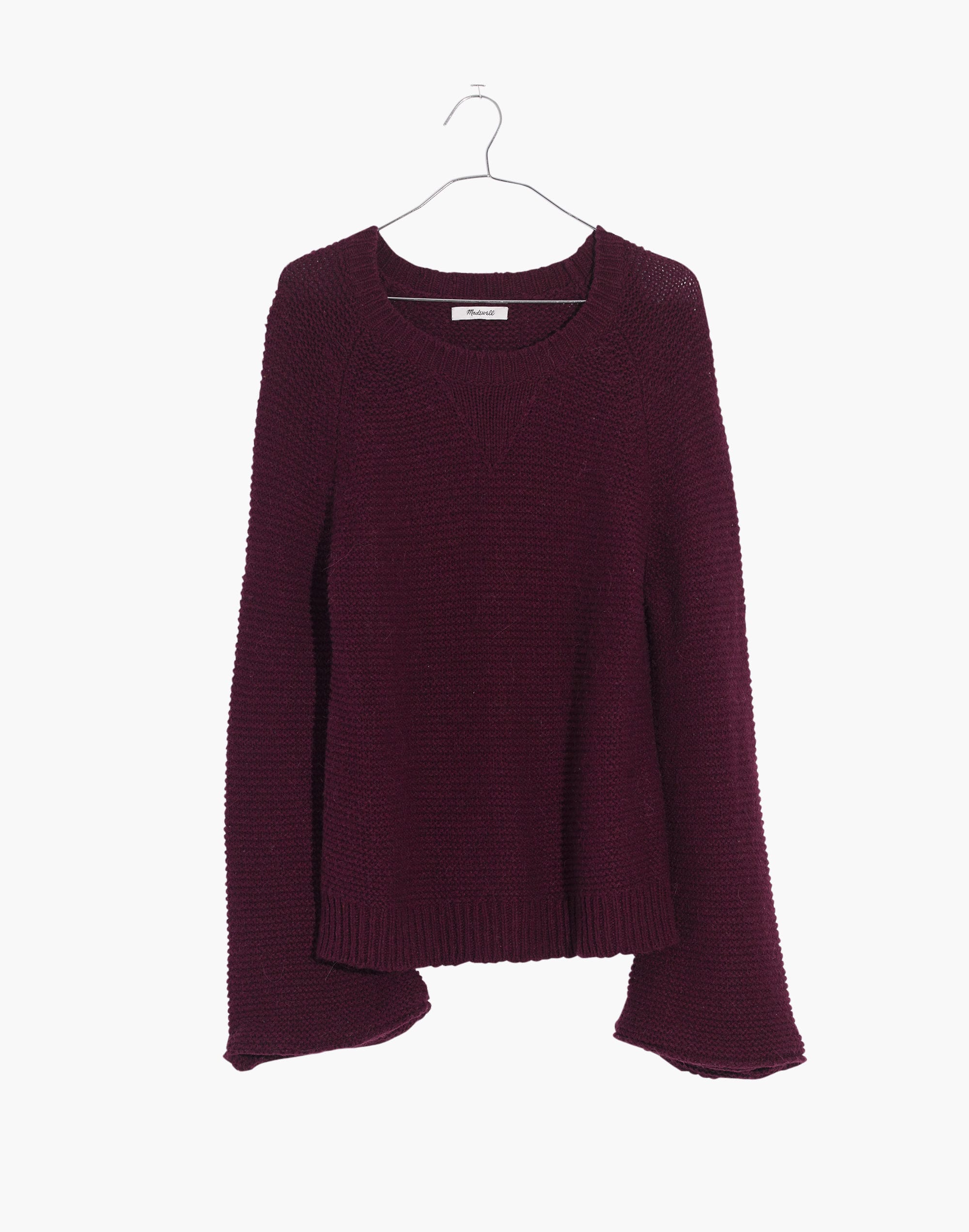 Wide-Sleeve Pullover Sweater