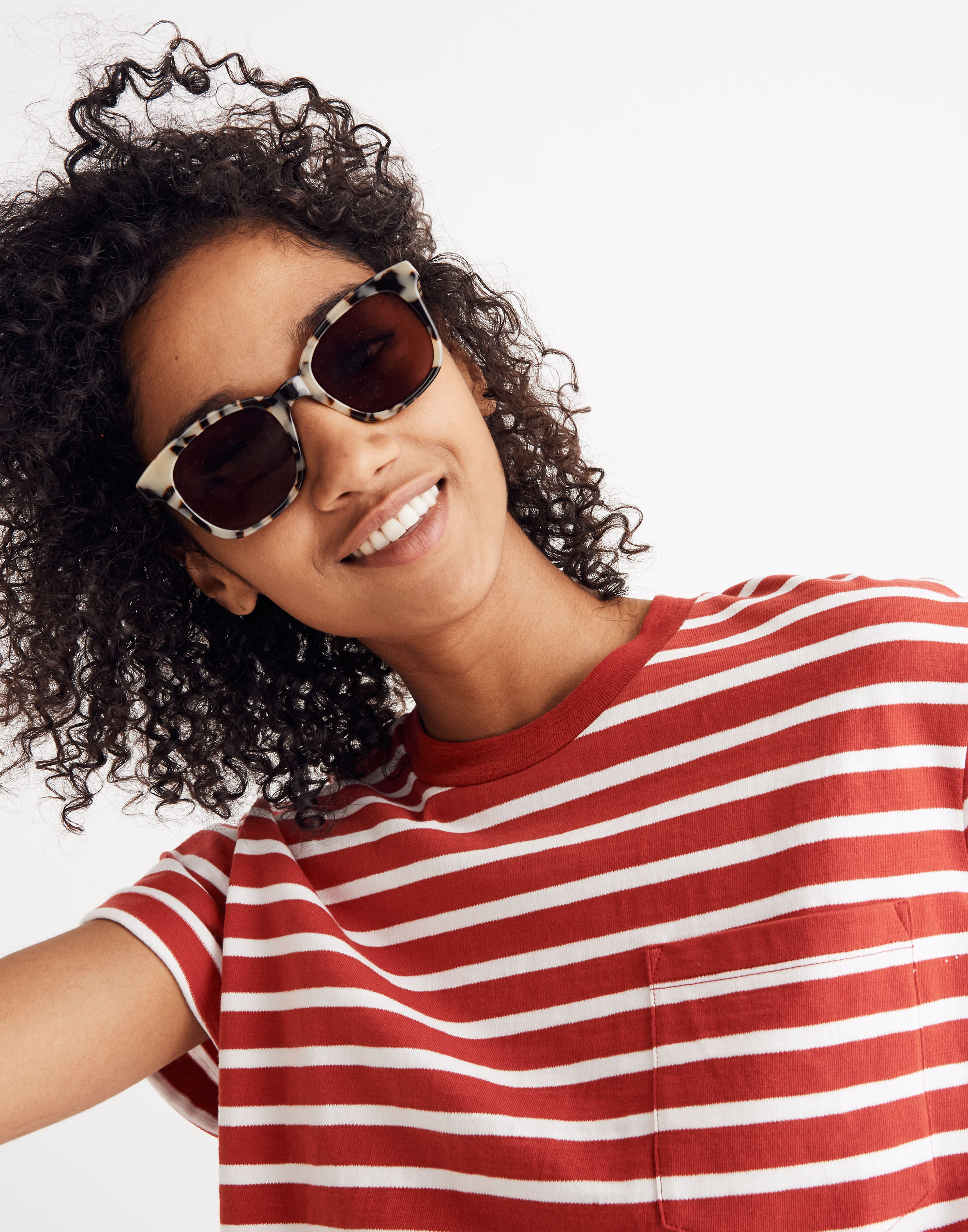 Easy Crop Tee in Judd Stripe