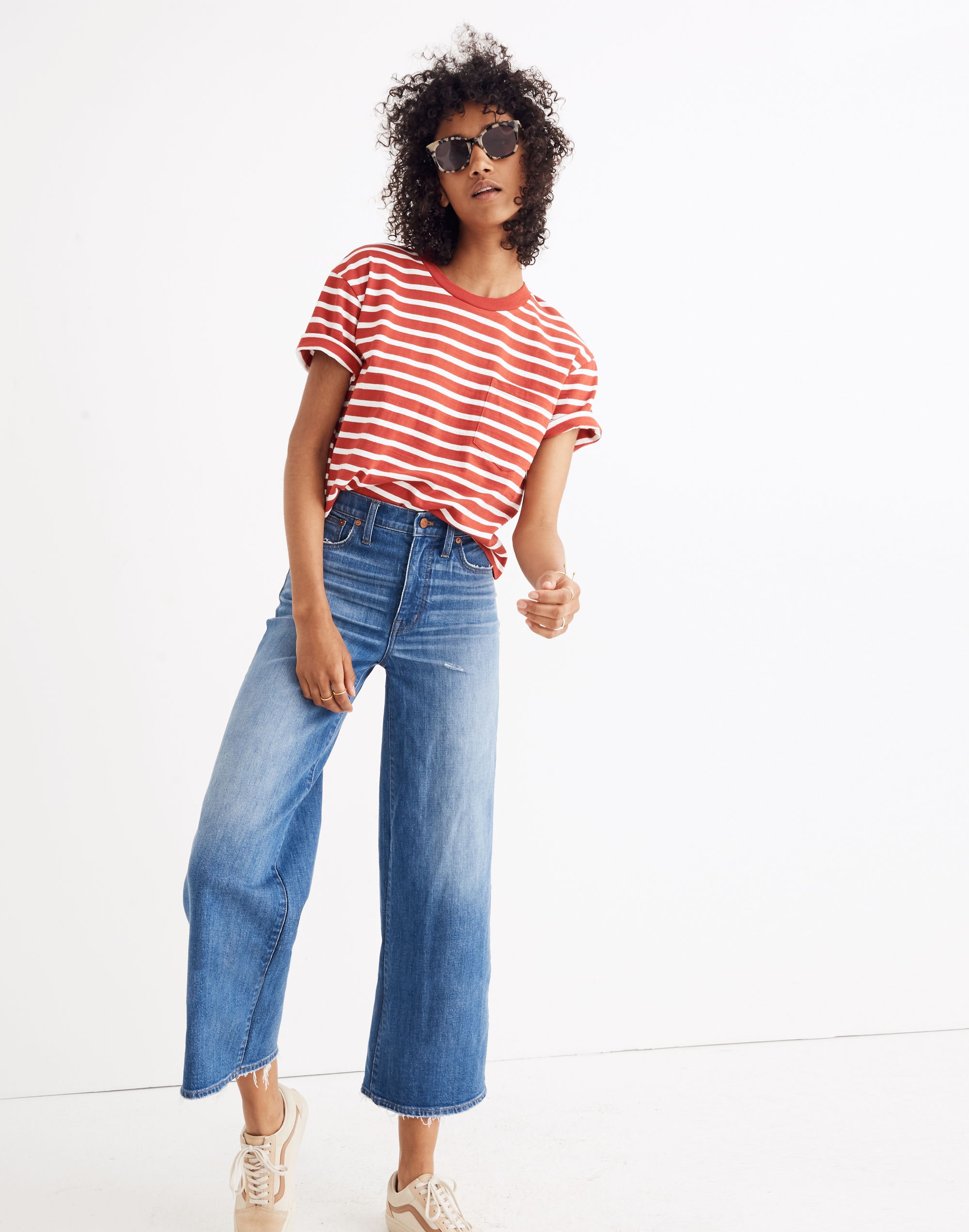 Easy Crop Tee in Judd Stripe