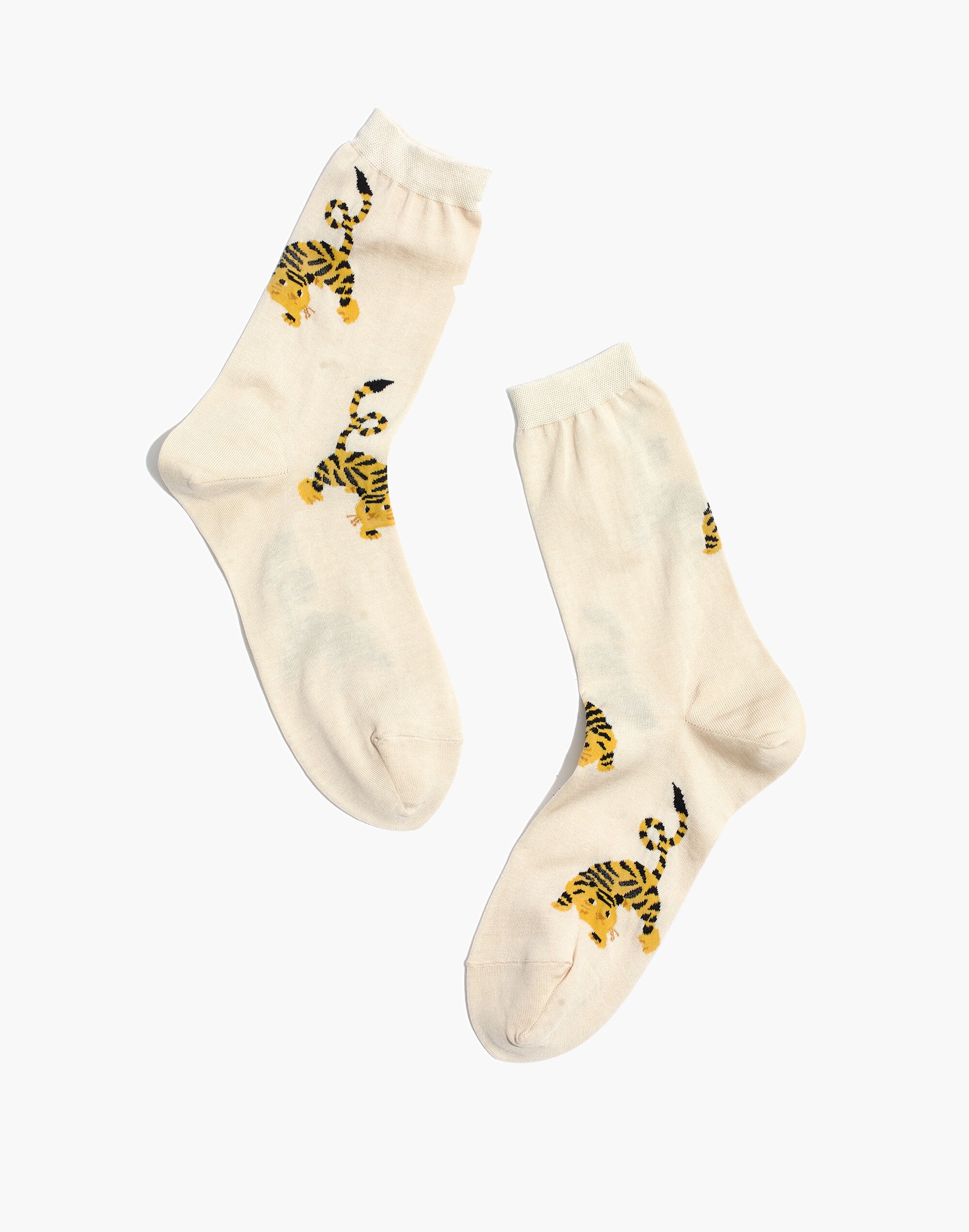 madewell x hansel from basel&trade; tiger mercerized crew sock