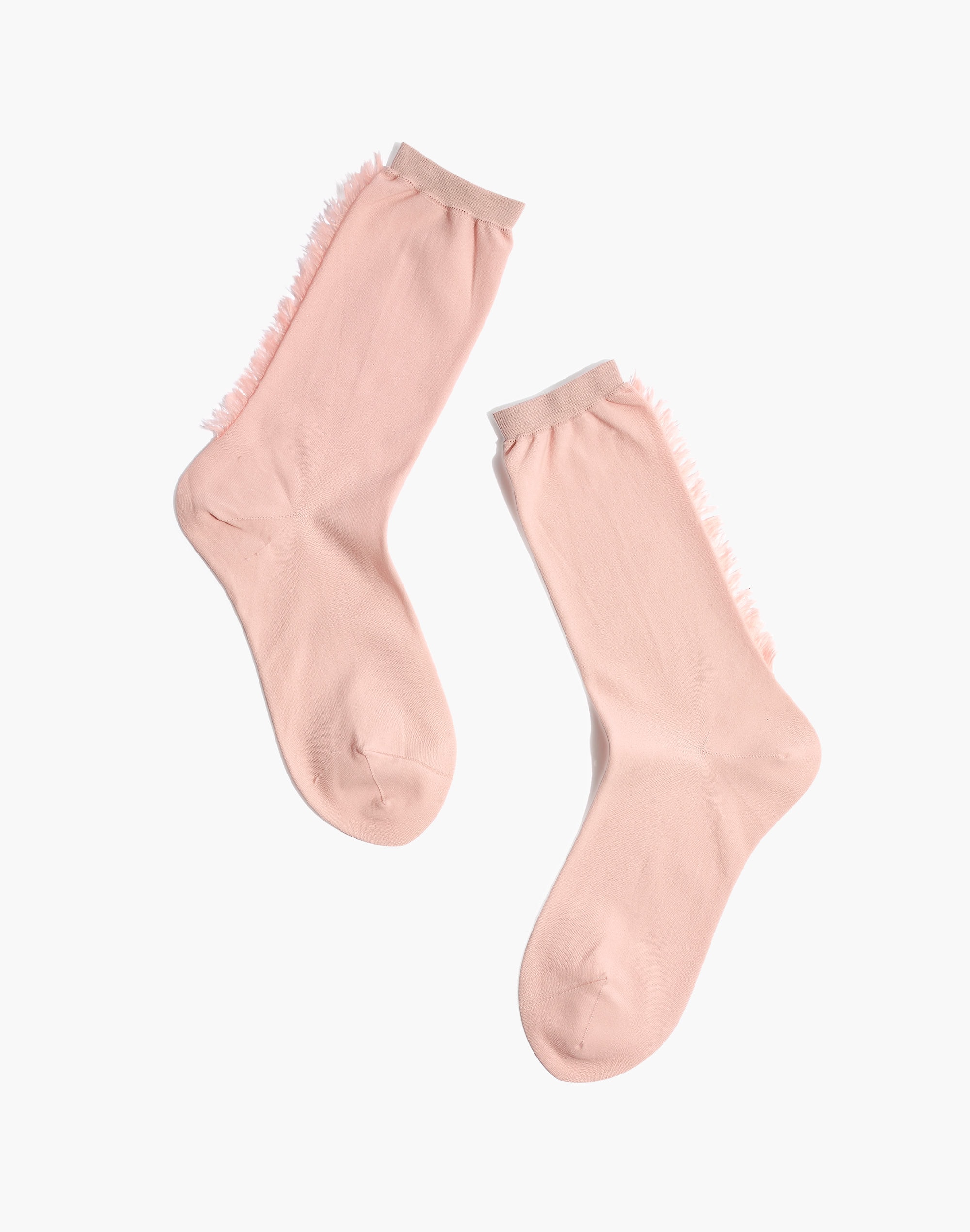 madewell x hansel from basel&trade; vertical fringe crew socks