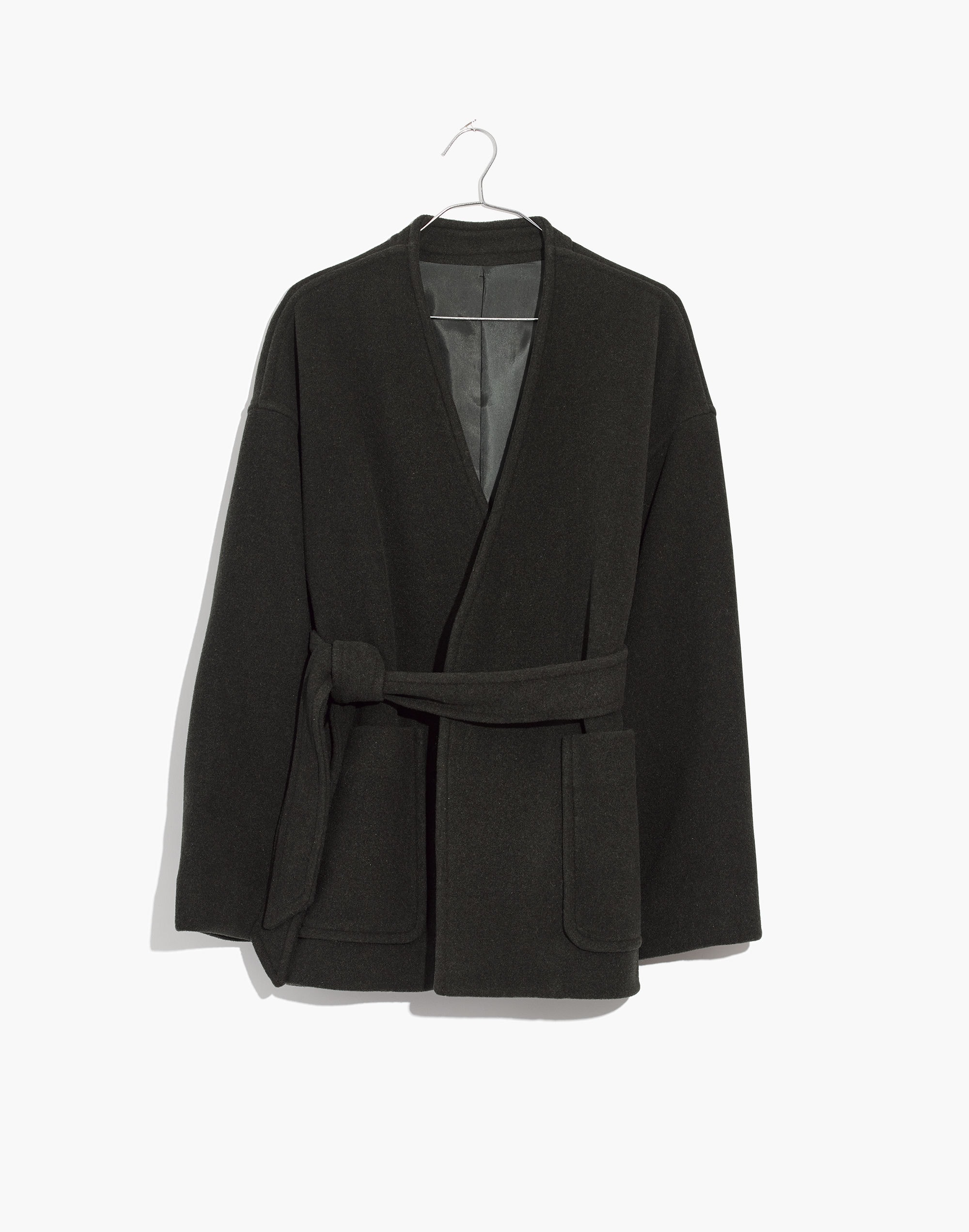 belted wrap coat