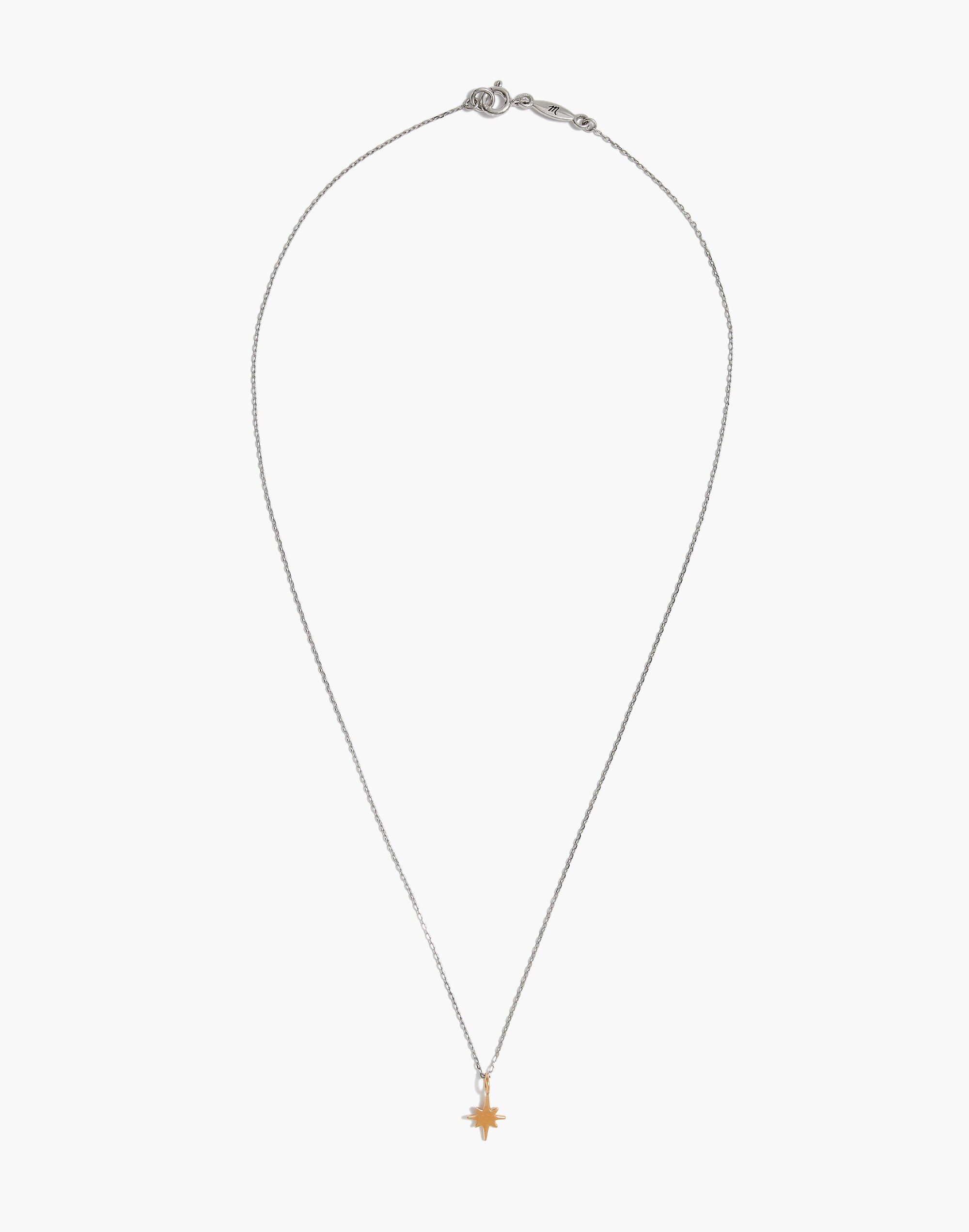 Vermeil Bright Star Charm Necklace