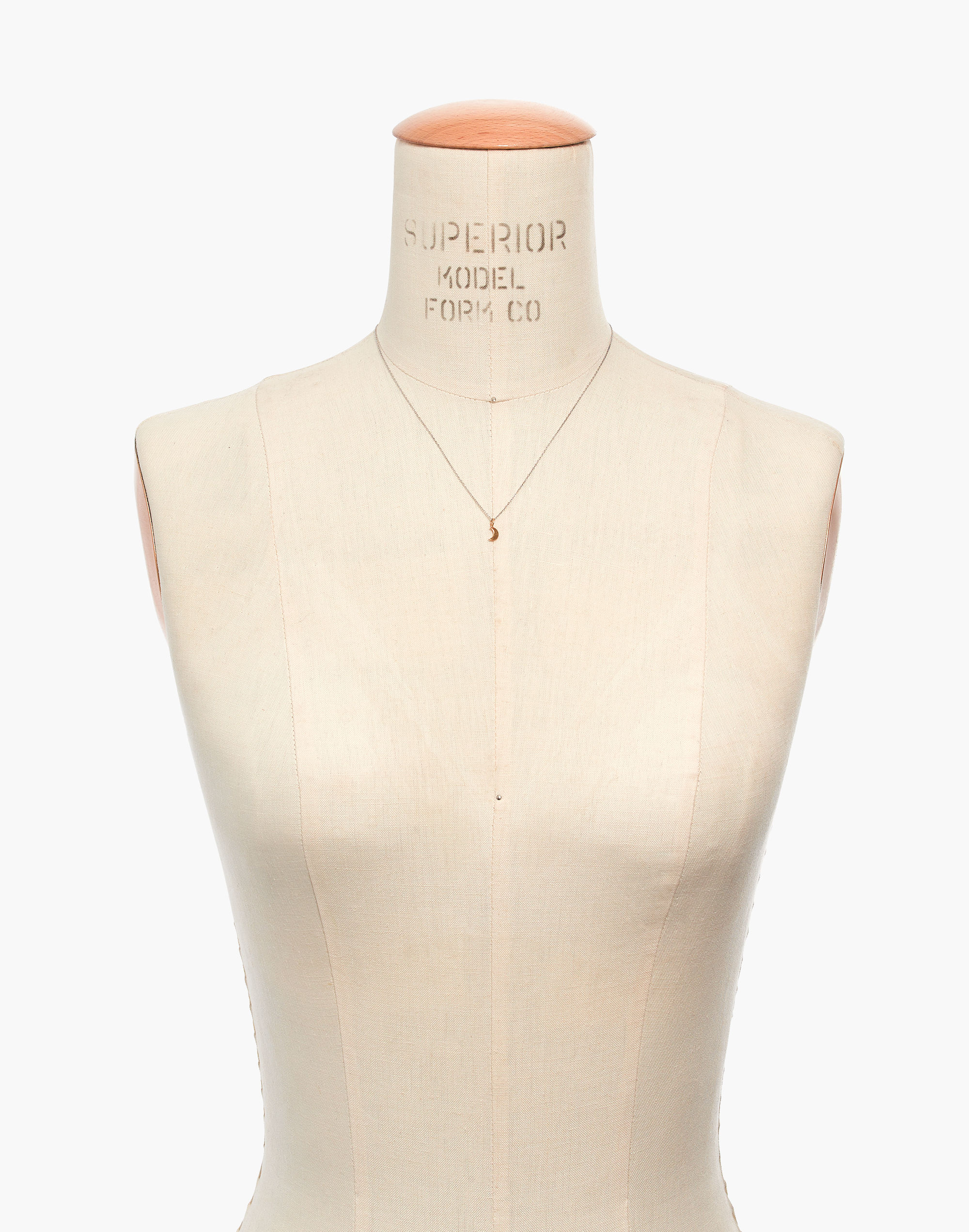 Vermeil Crescent Moon Charm Necklace