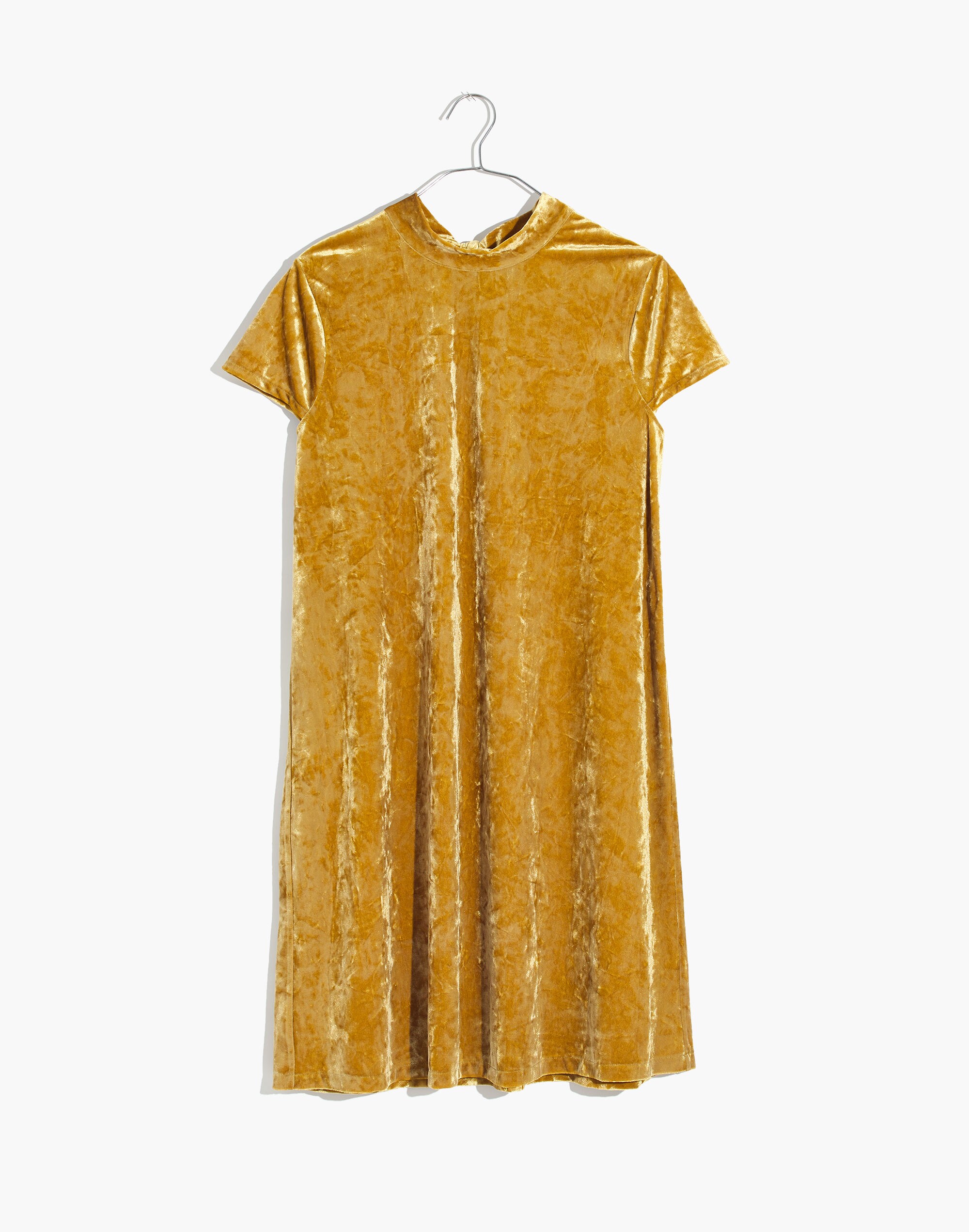 Crushed Velvet Mockneck Dress