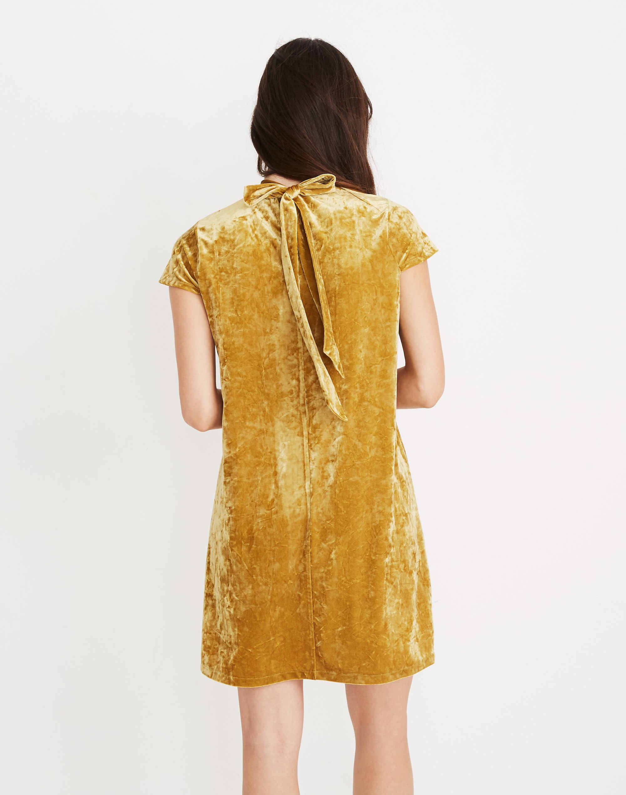 Crushed Velvet Mockneck Dress