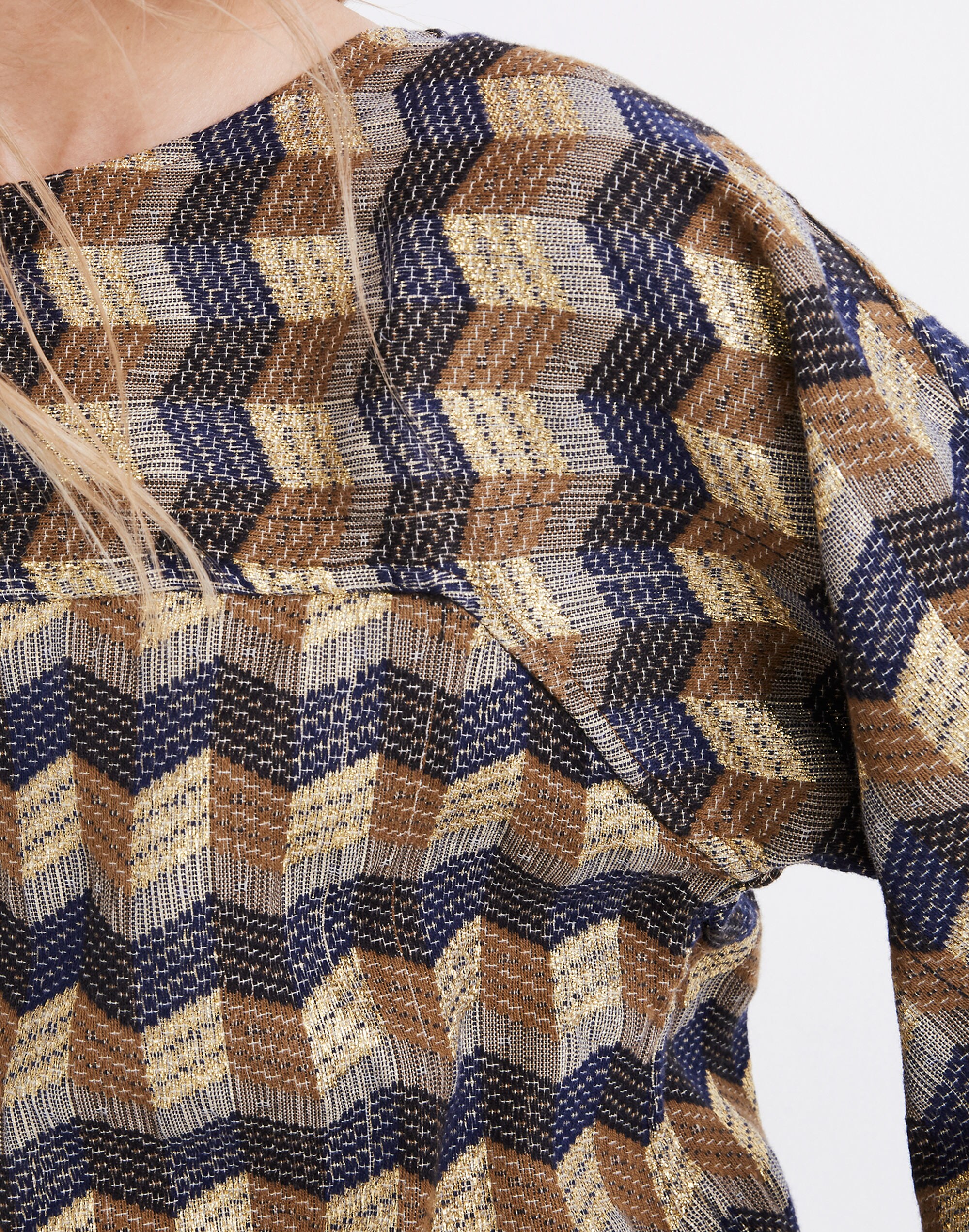 Ace&amp;Jig&trade; Mae Top in Casino Gold Print