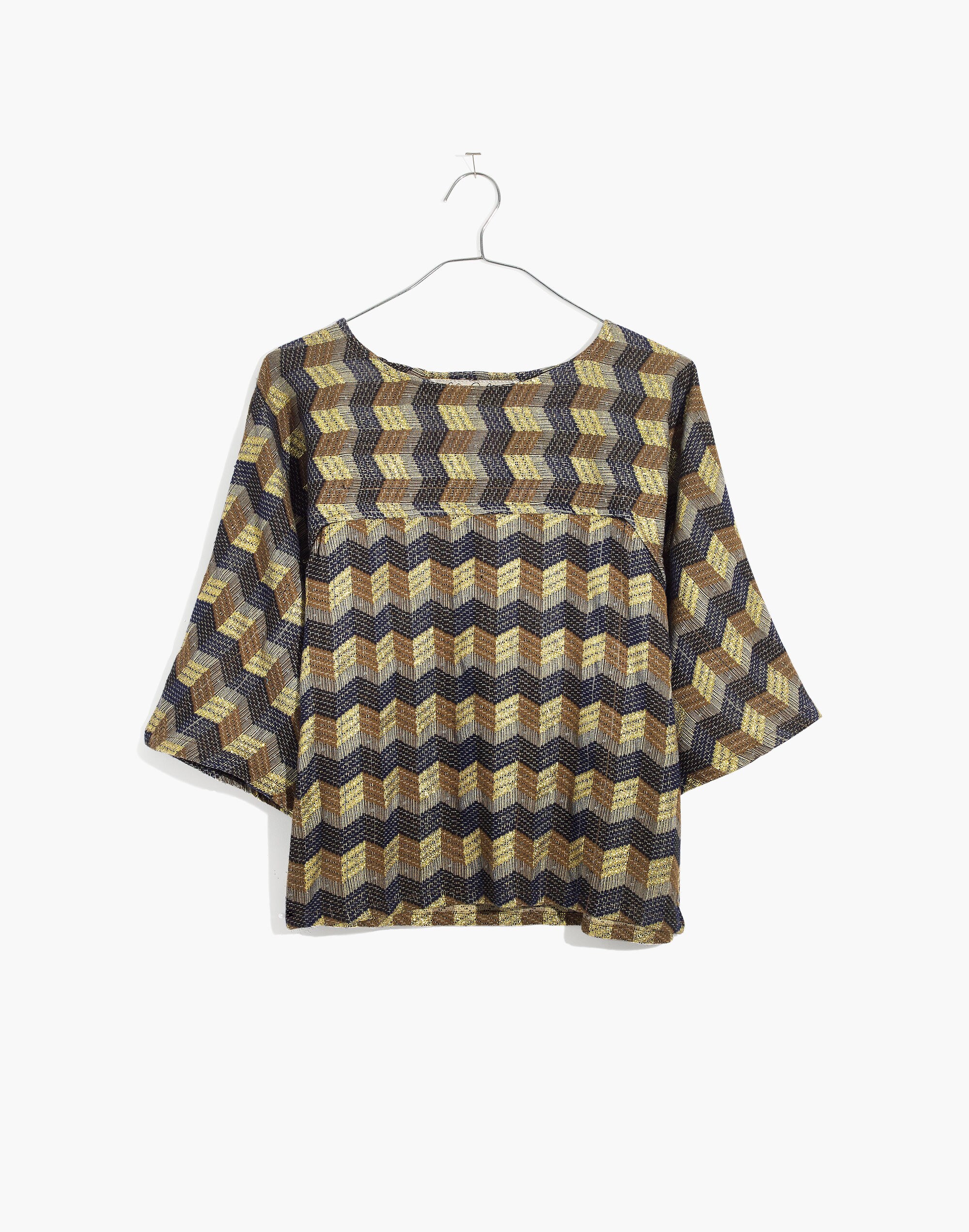 Ace&amp;Jig&trade; Mae Top in Casino Gold Print