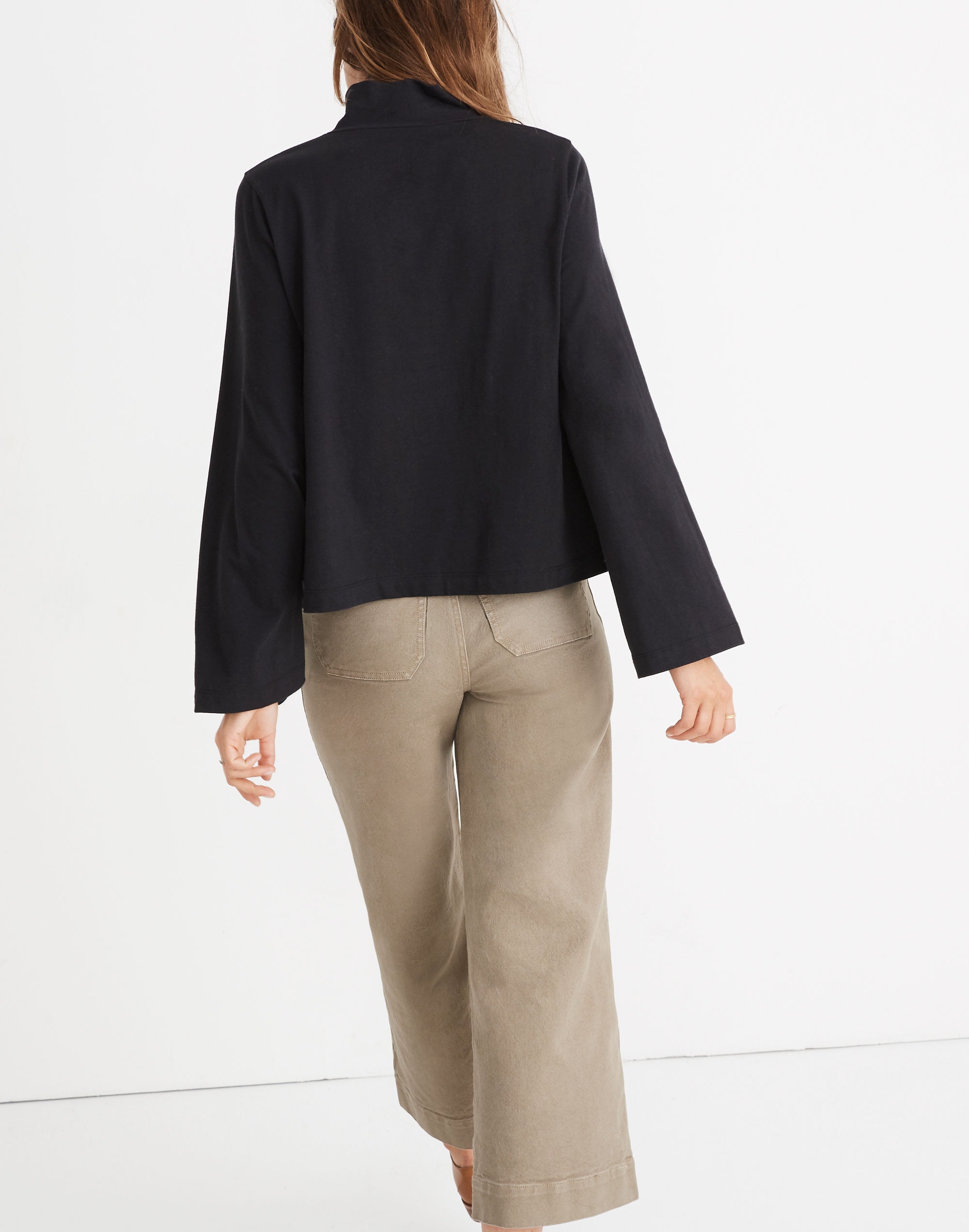 Wide-Sleeve Turtleneck