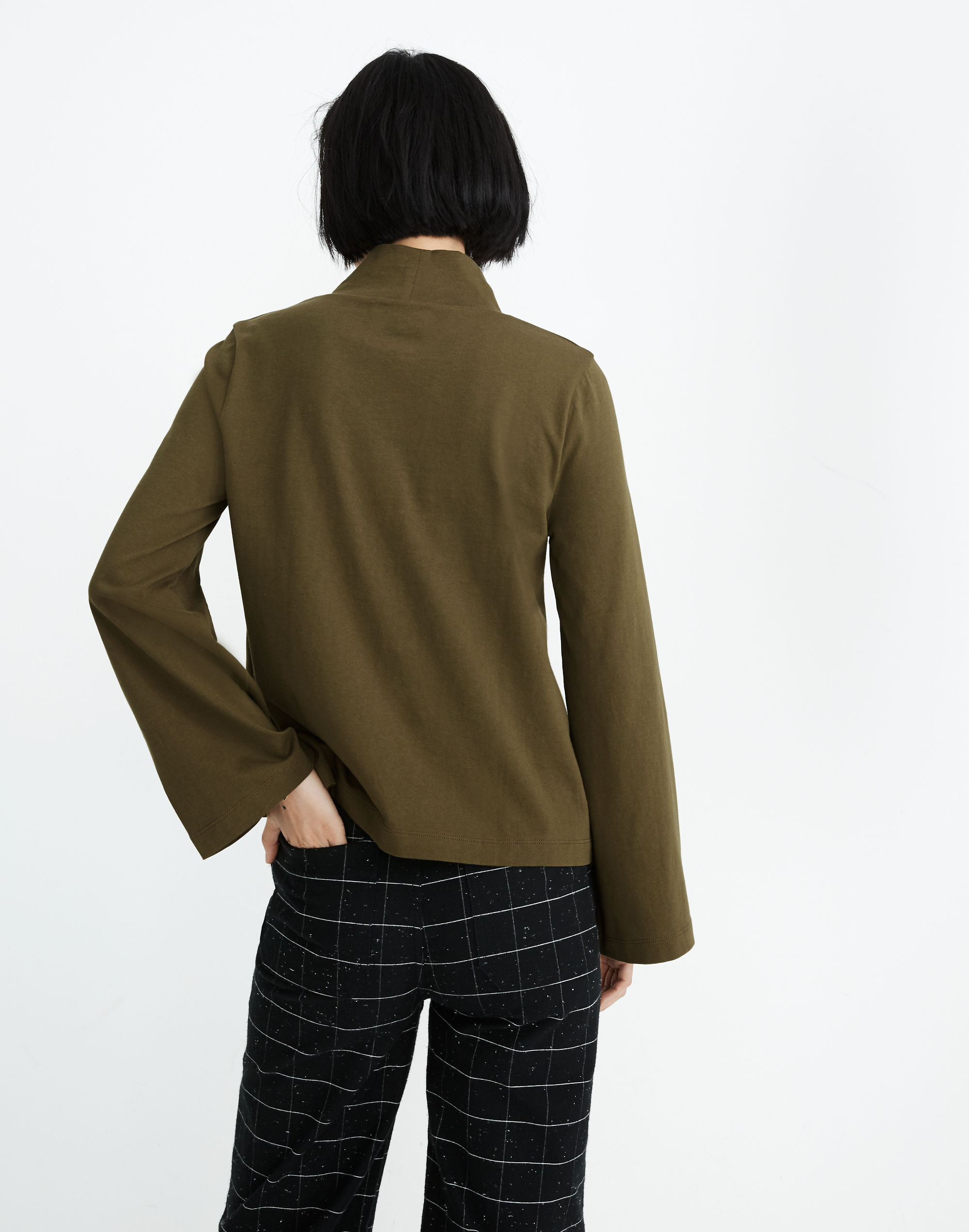 Wide-Sleeve Turtleneck