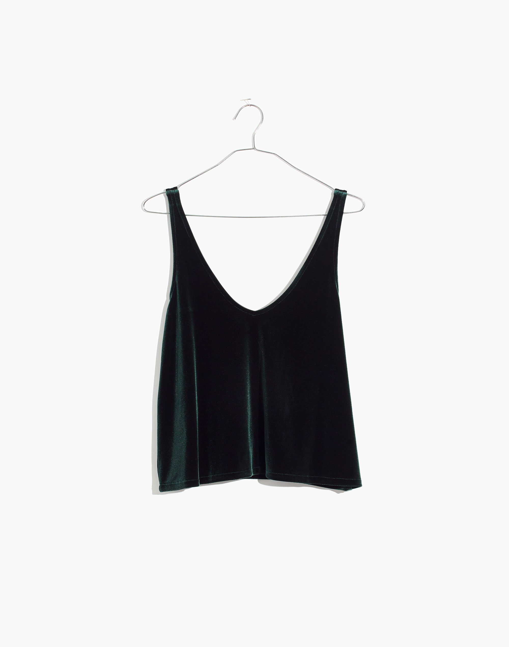 velvet v-neck tank top