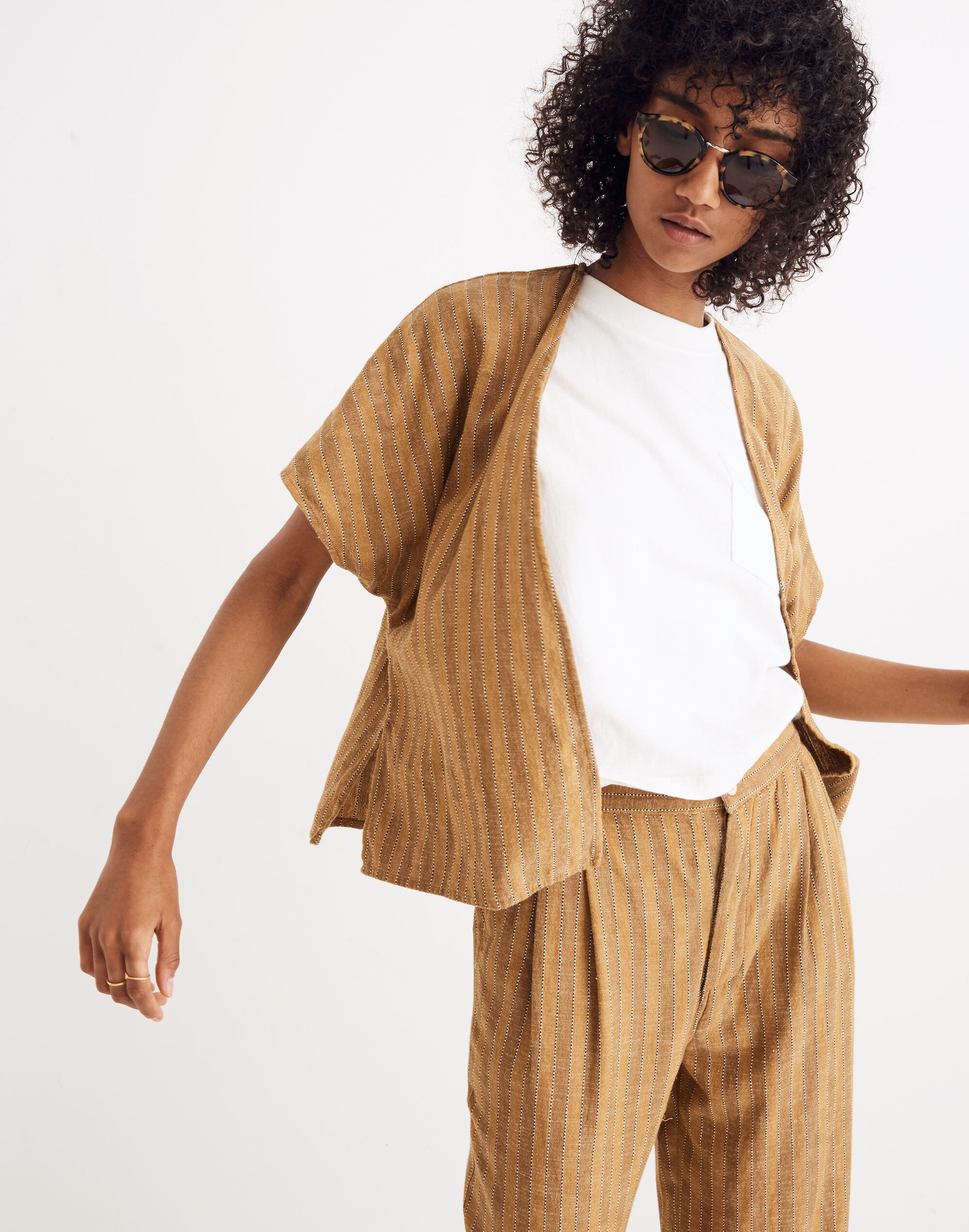 ace&amp;jig&trade; striped genevieve cardi jacket