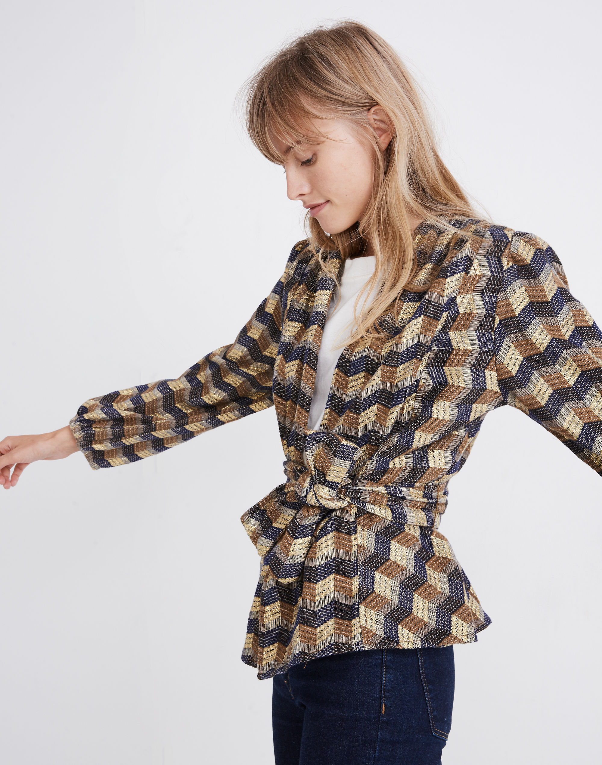 Ace&amp;Jig&trade; Brooke Tie-Waist Jacket in Casino Gold