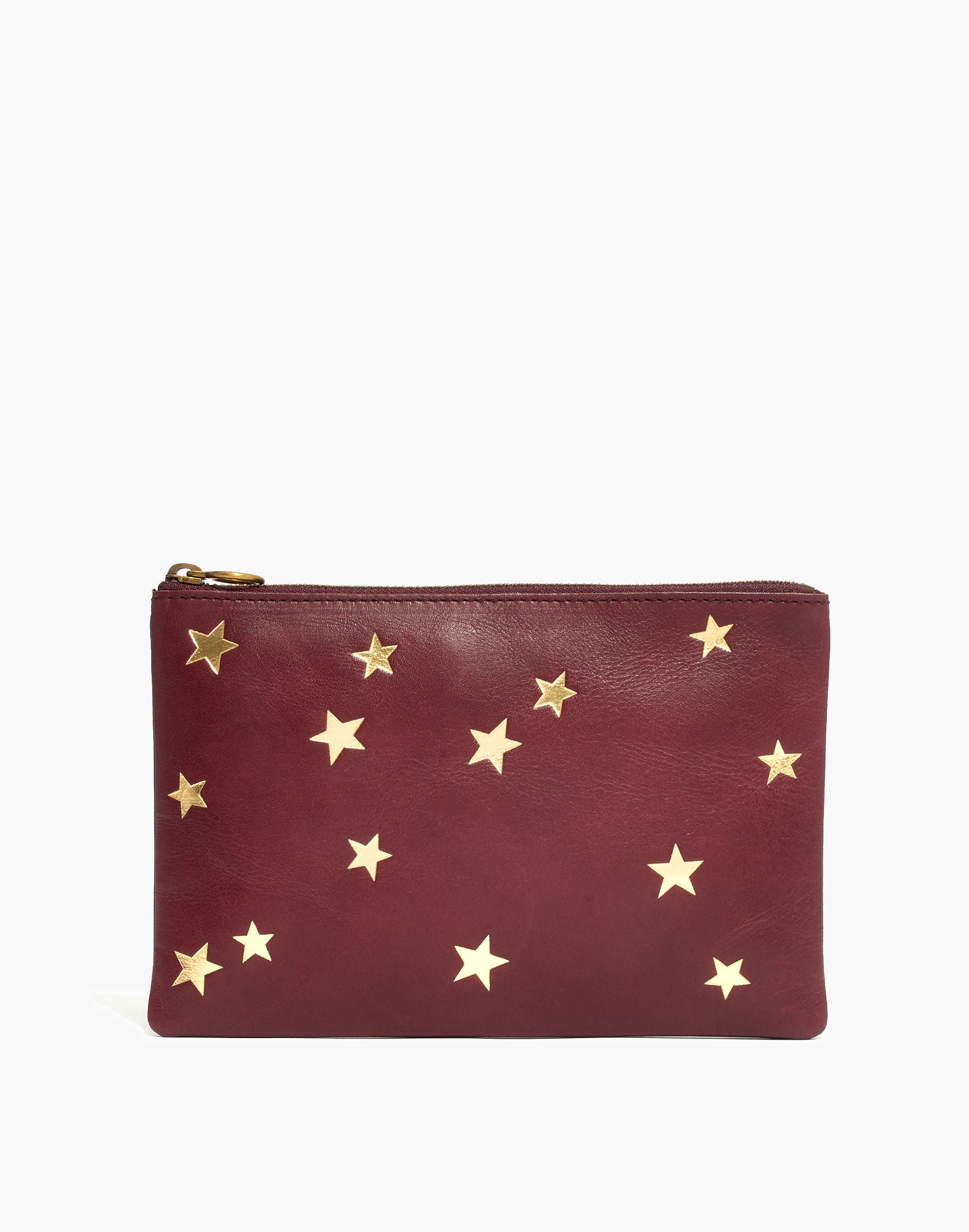 The Leather Pouch Clutch: Star Embossed Edition