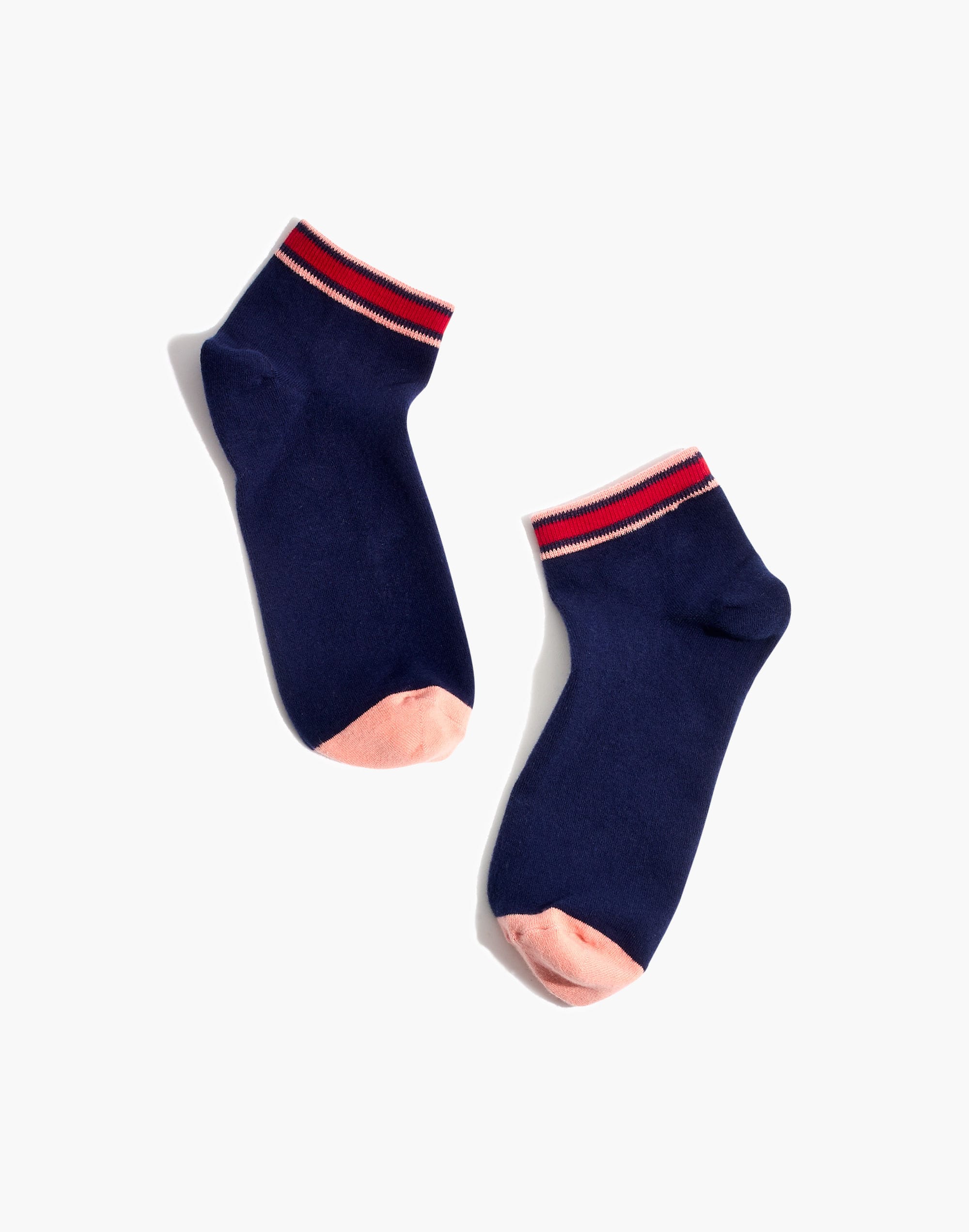 athletic stripe anklet socks
