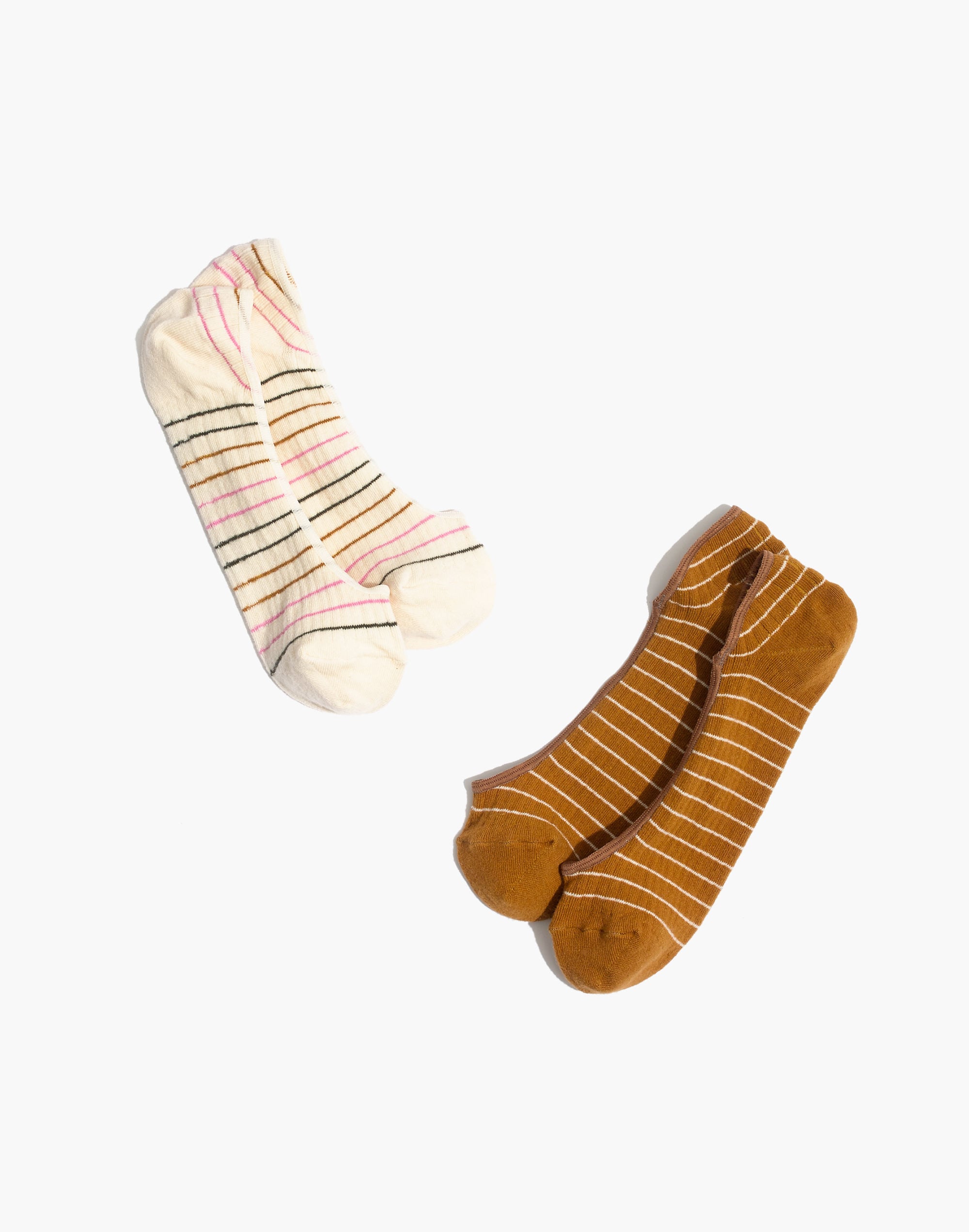 two-pack multi-stripe low profile socks