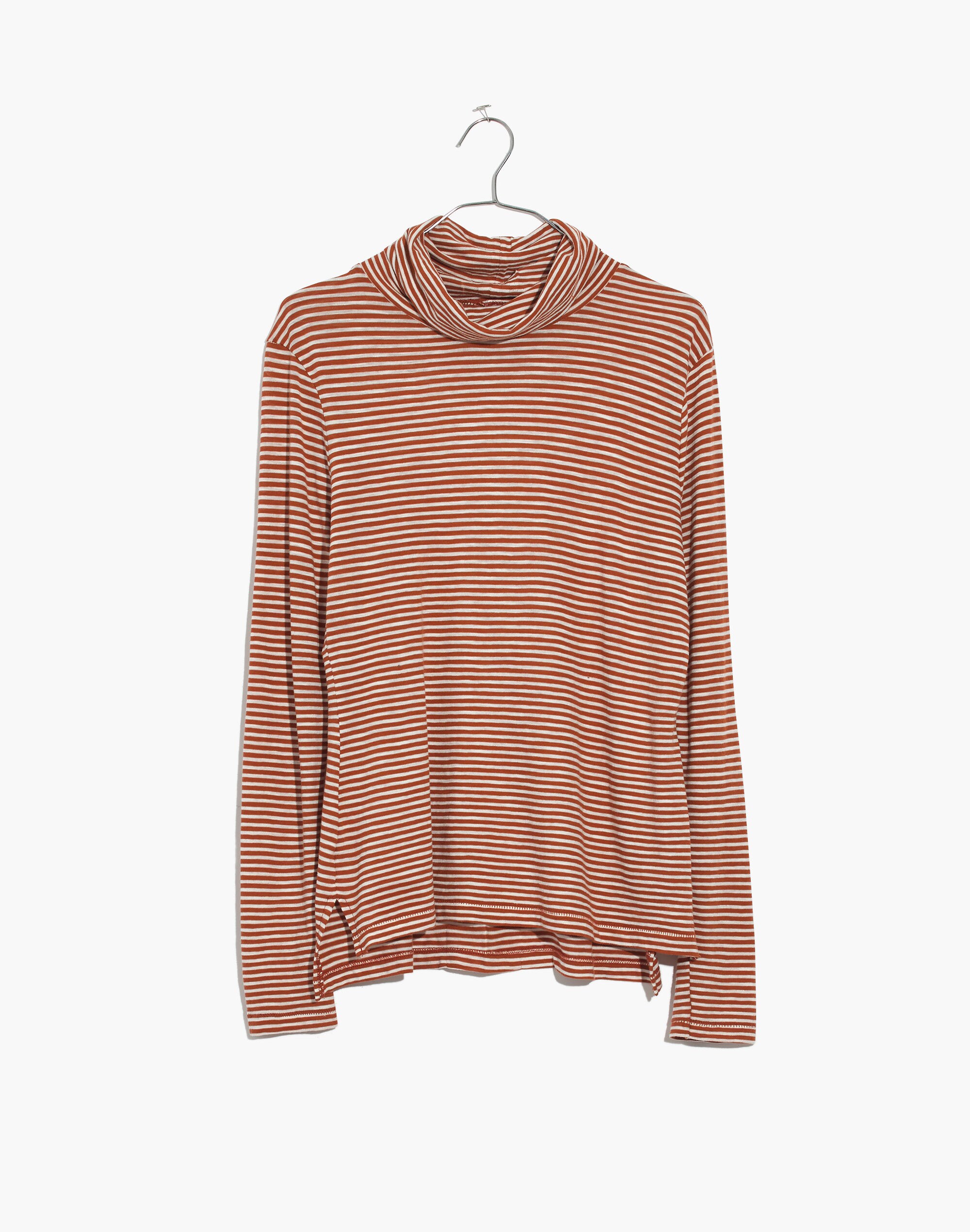 Whisper Cotton Turtleneck in Daniela Stripe
