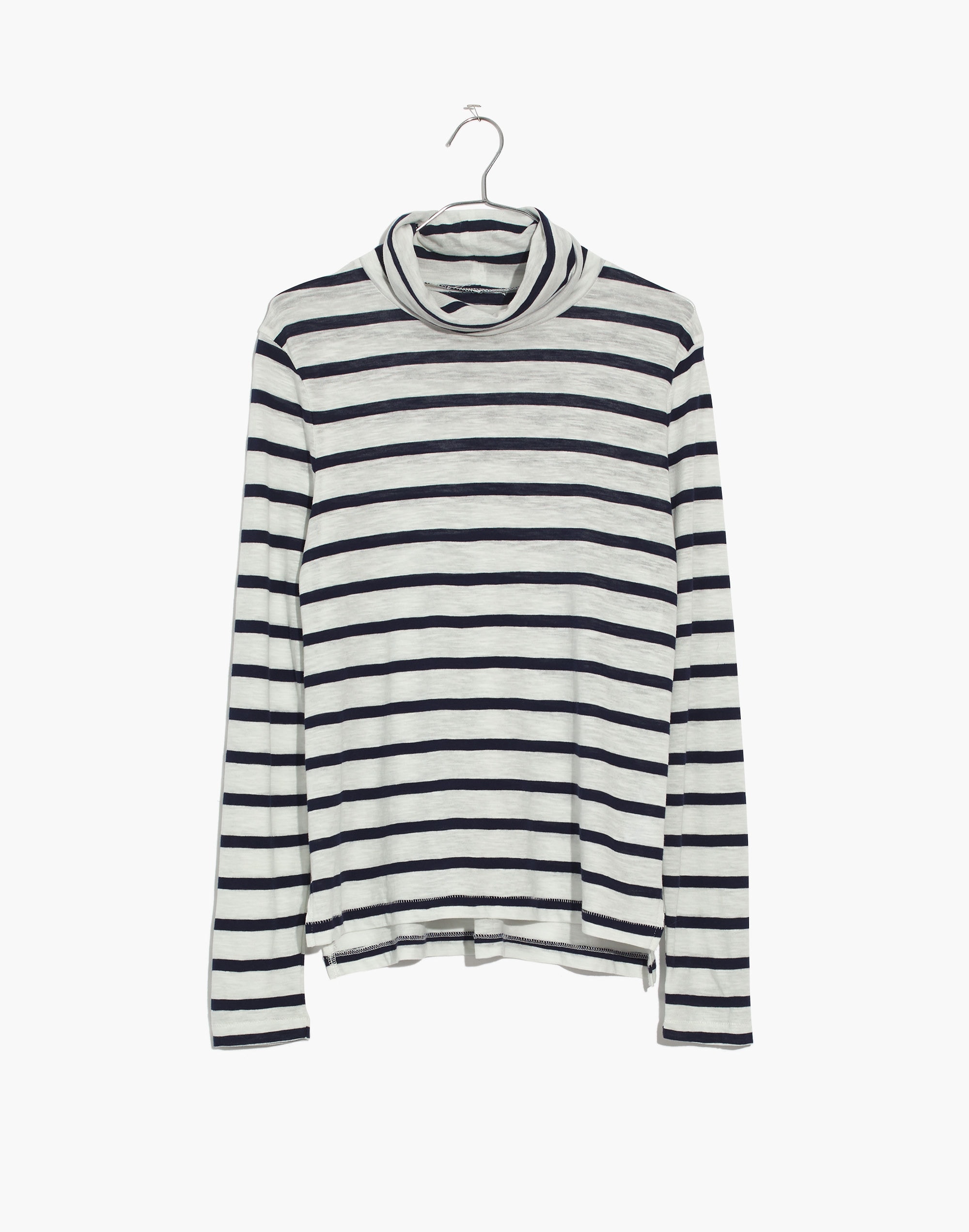 Whisper Cotton Turtleneck in Kearney Stripe