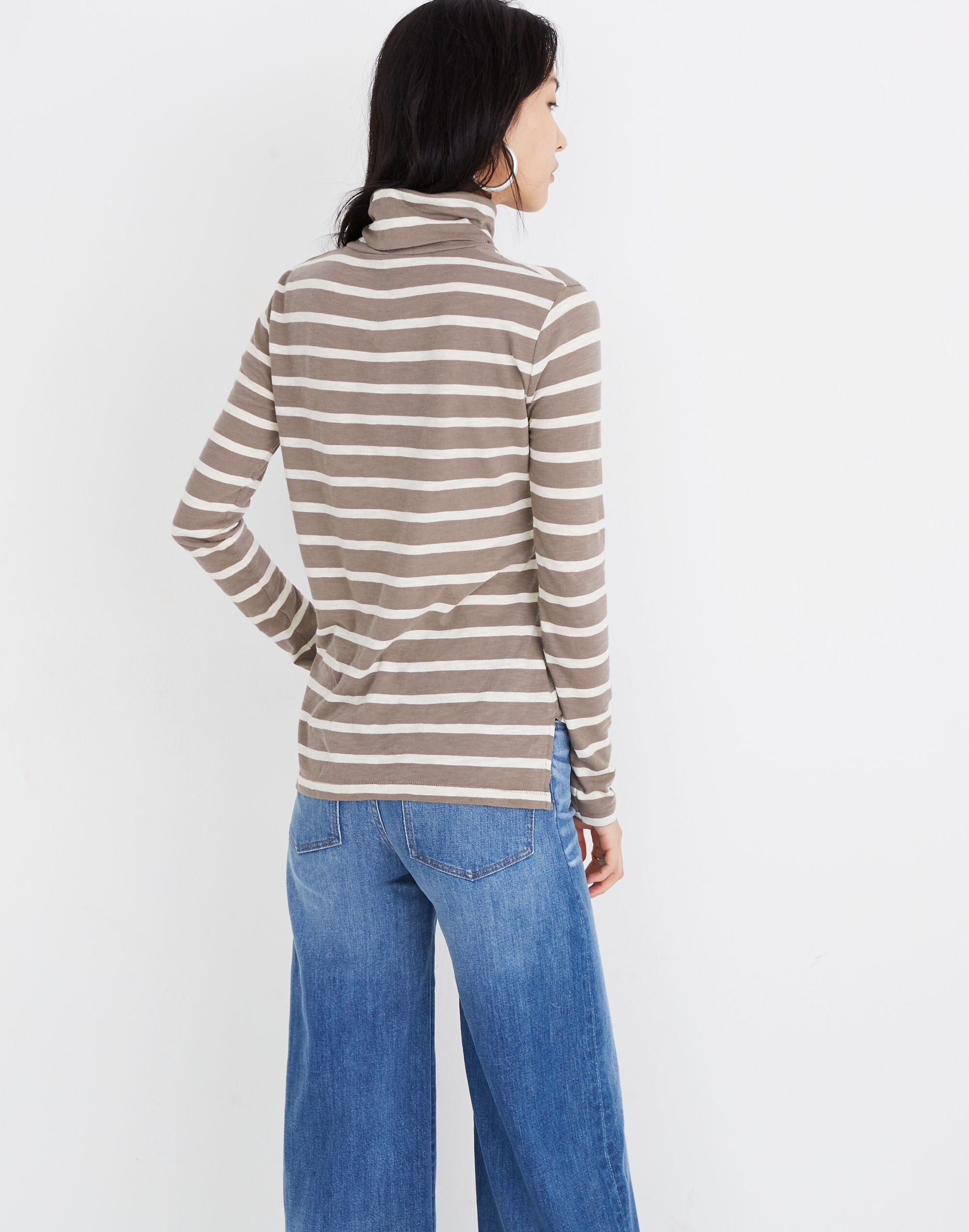 Whisper Cotton Turtleneck in Kearney Stripe
