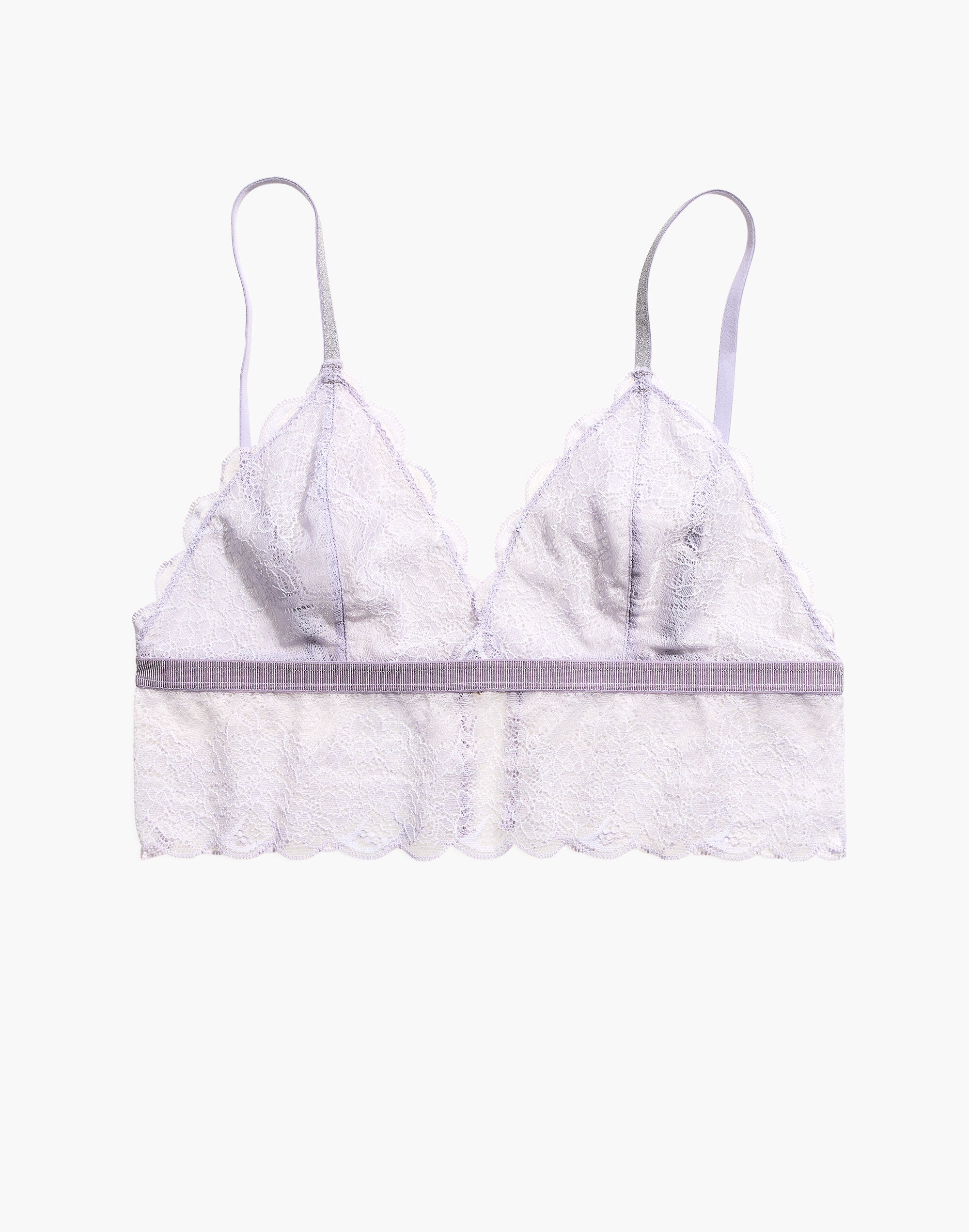 Lace Liana Shimmer-Detail Longline Bralette