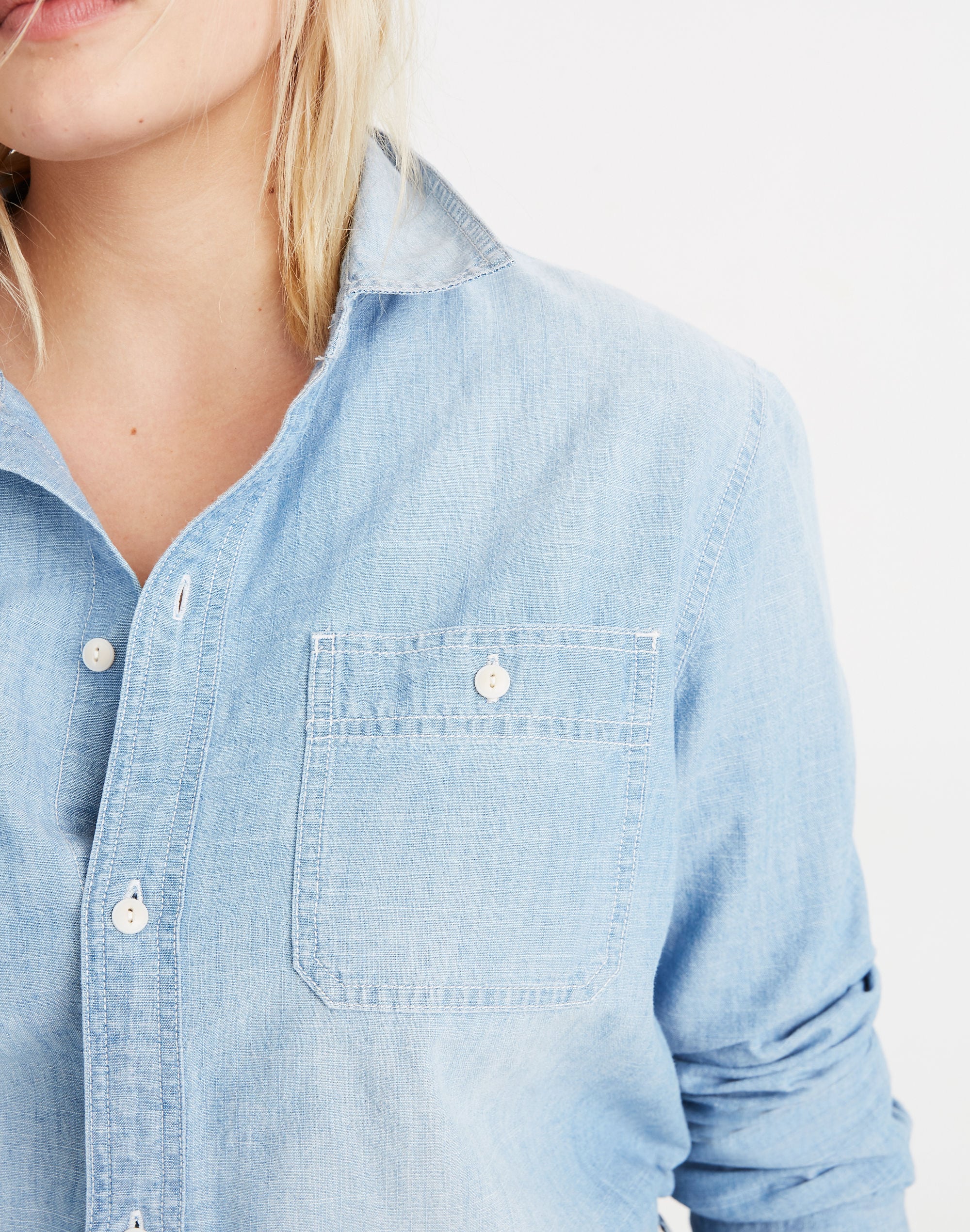 Chambray Classic Ex-Boyfriend Shirt in Evie Wash