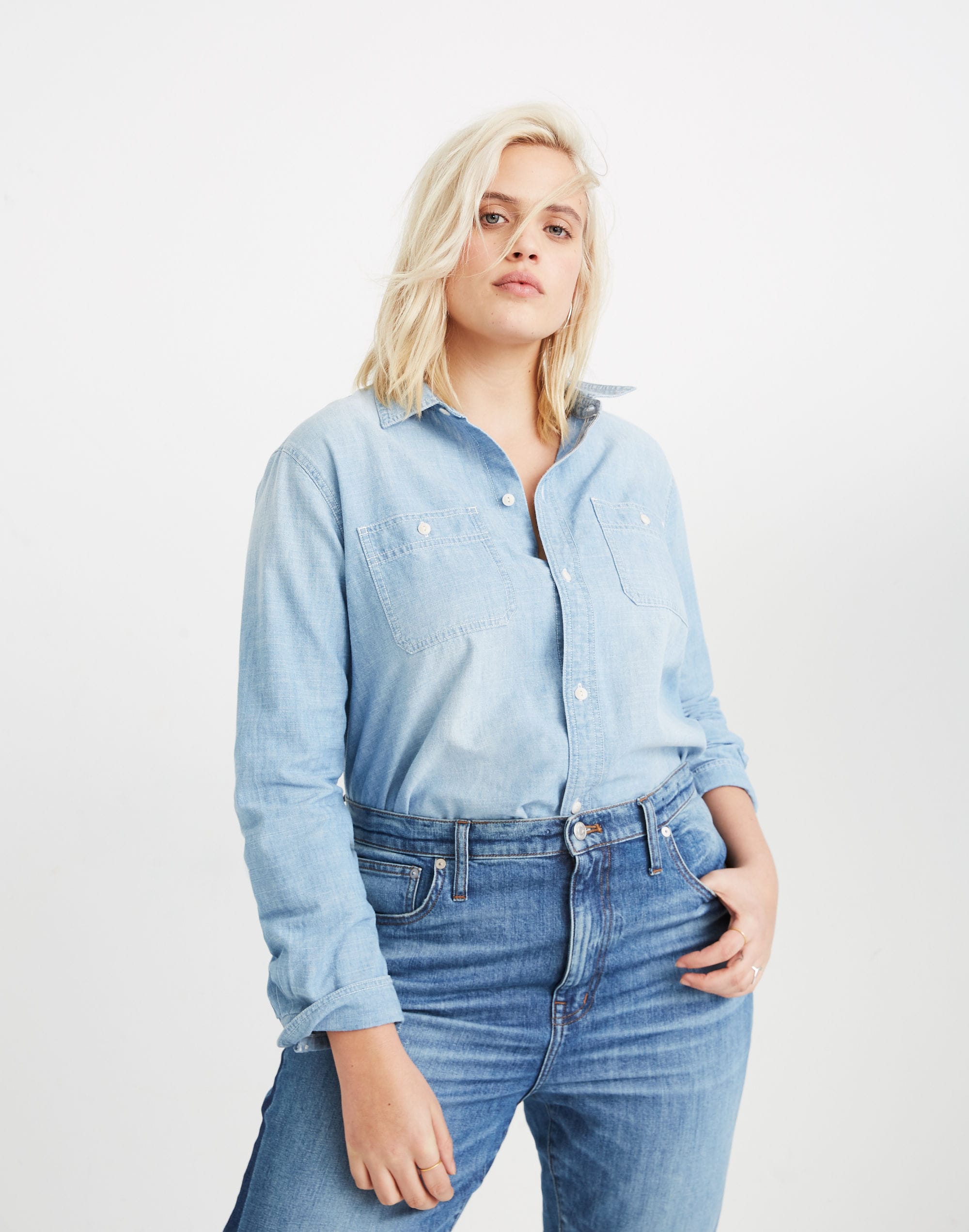 Chambray Classic Ex-Boyfriend Shirt in Evie Wash