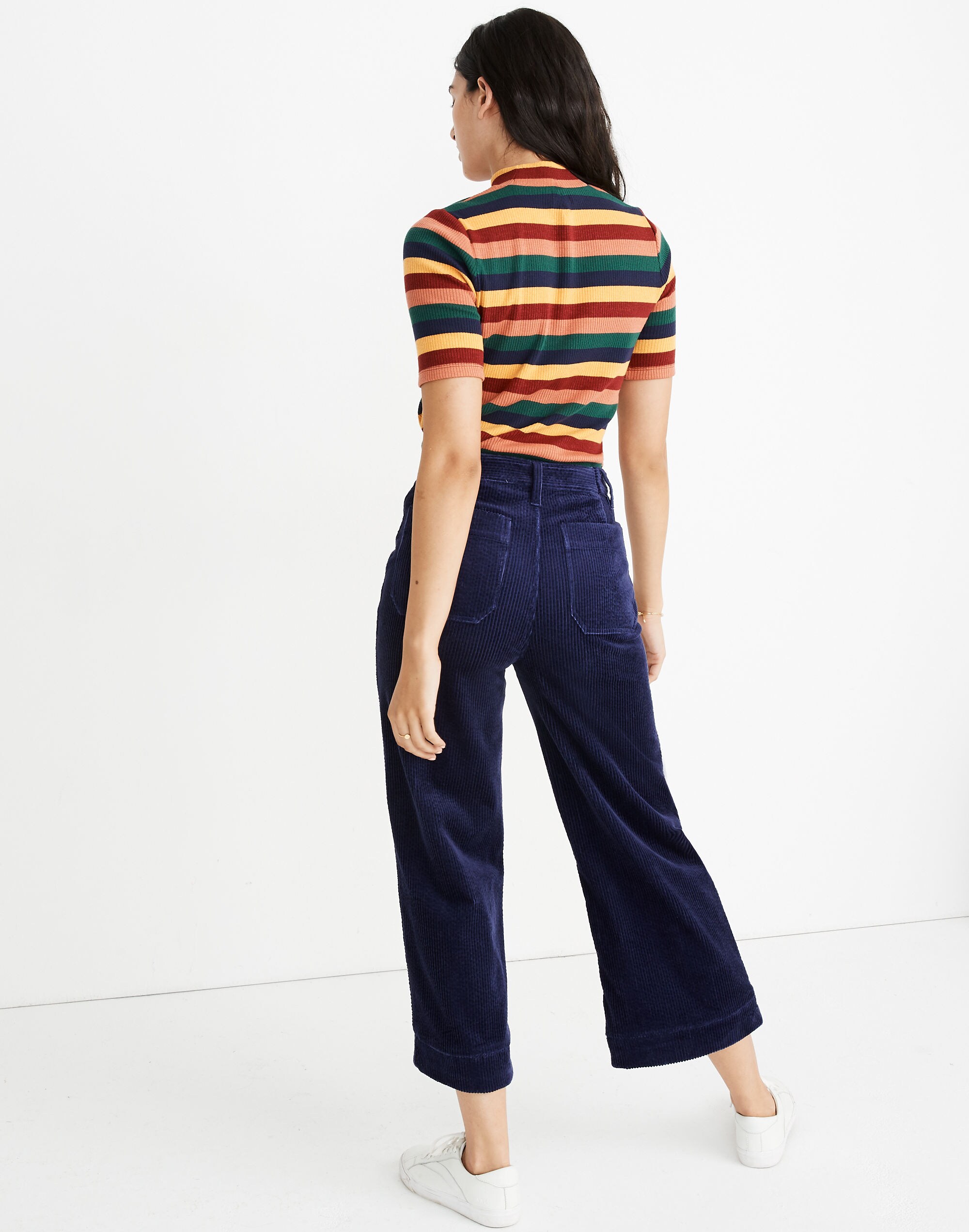Emmett Wide-Leg Crop Pants in Corduroy