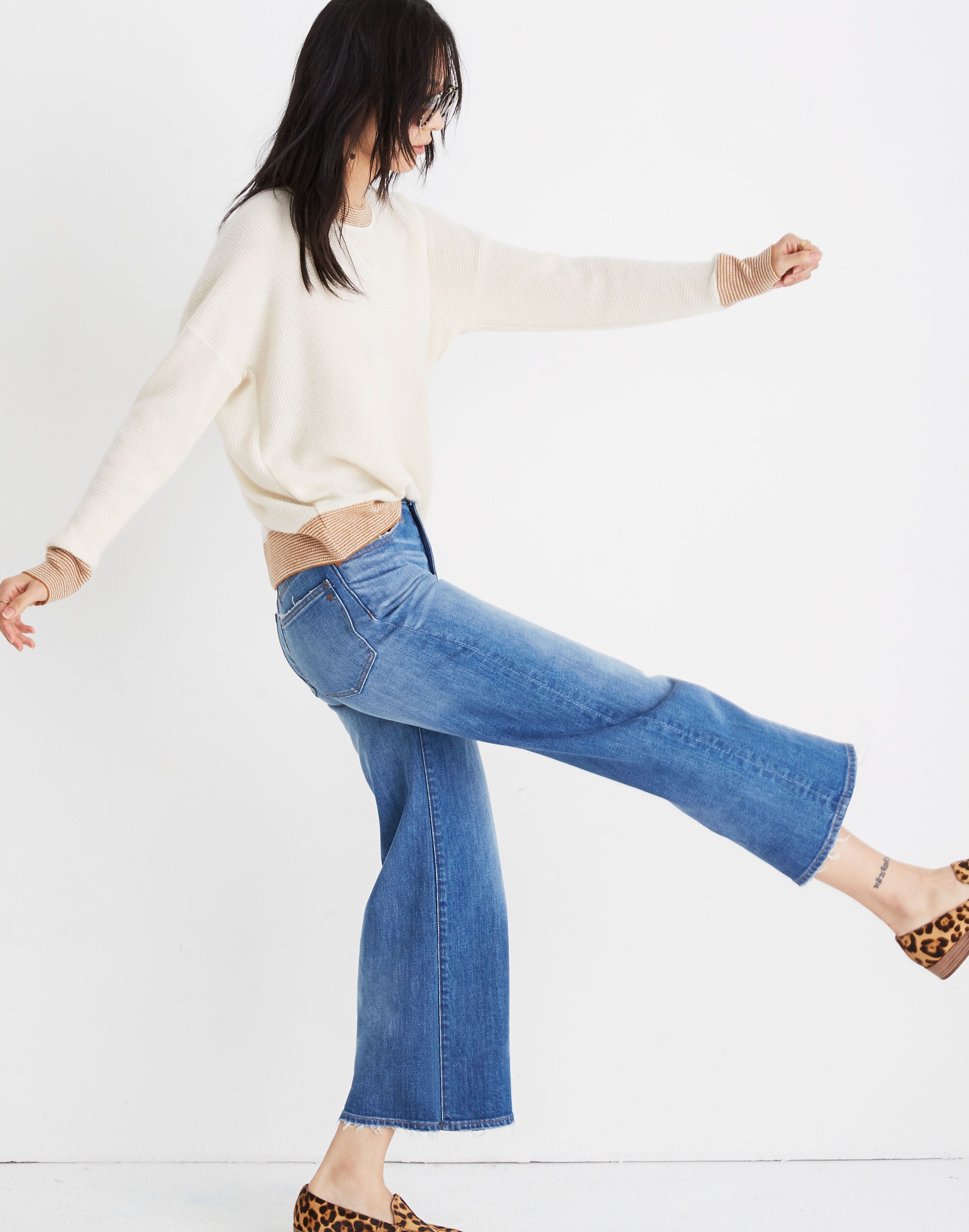 Tipped Cashmere Sweatshirt