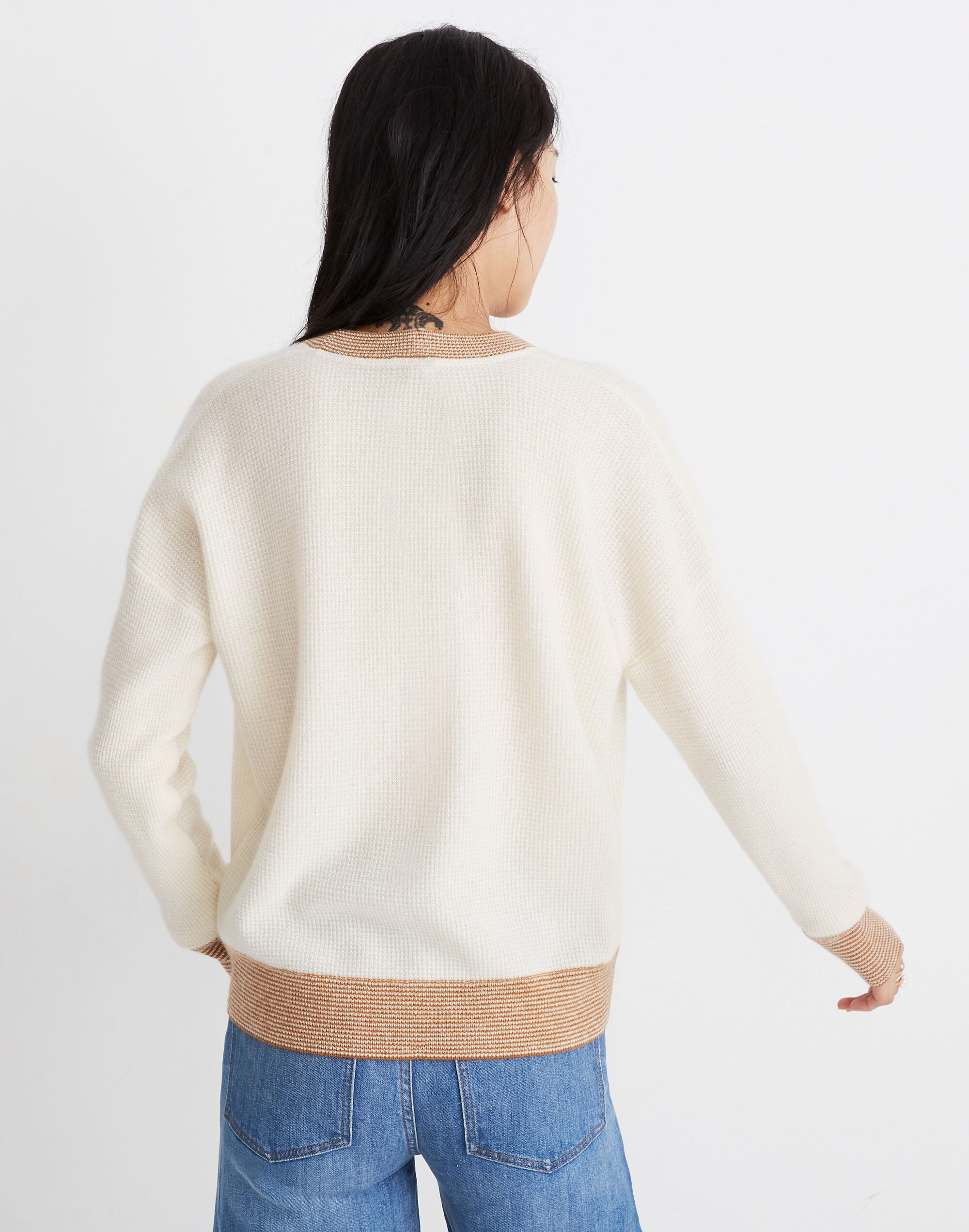 Tipped Cashmere Sweatshirt