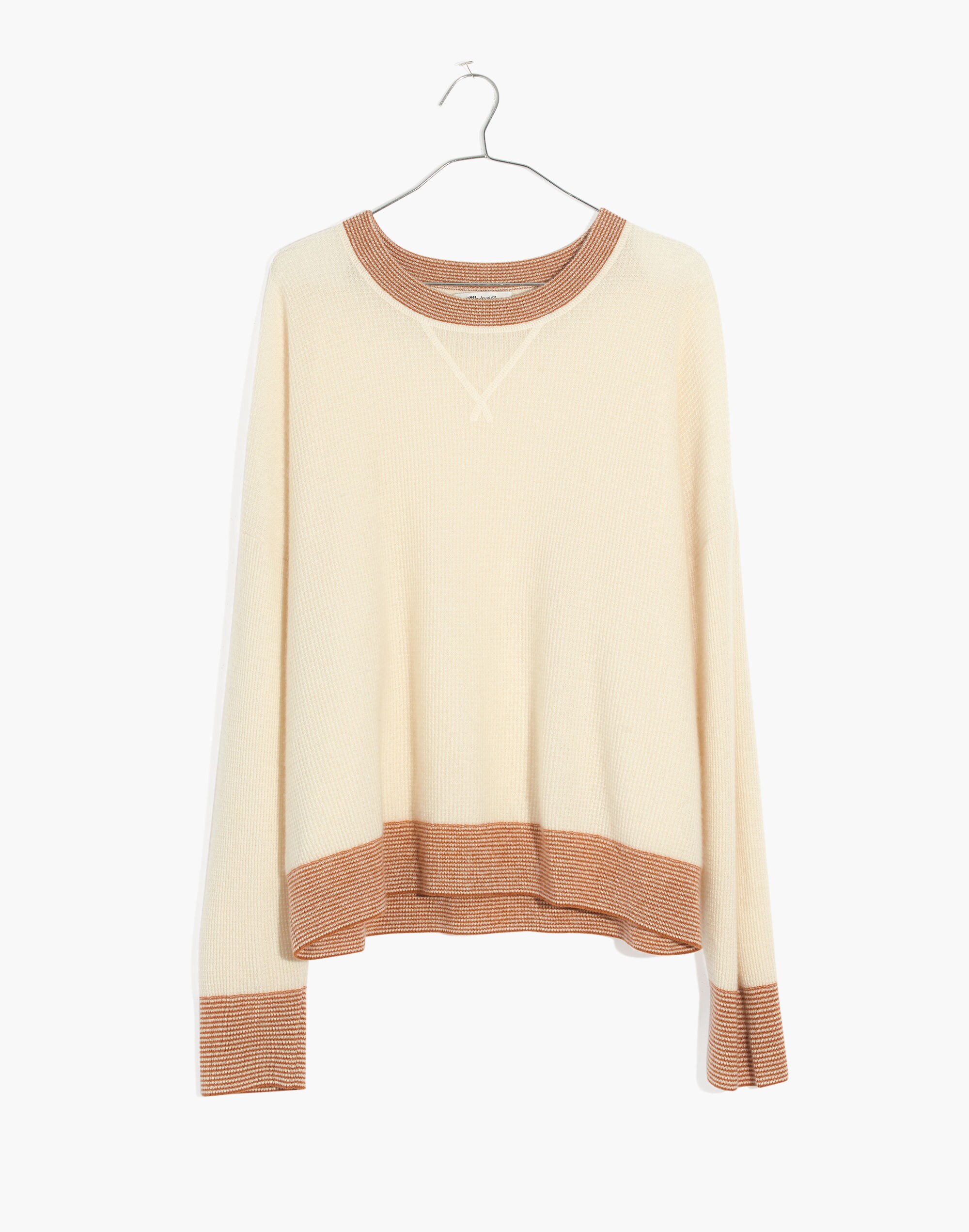 Tipped Cashmere Sweatshirt