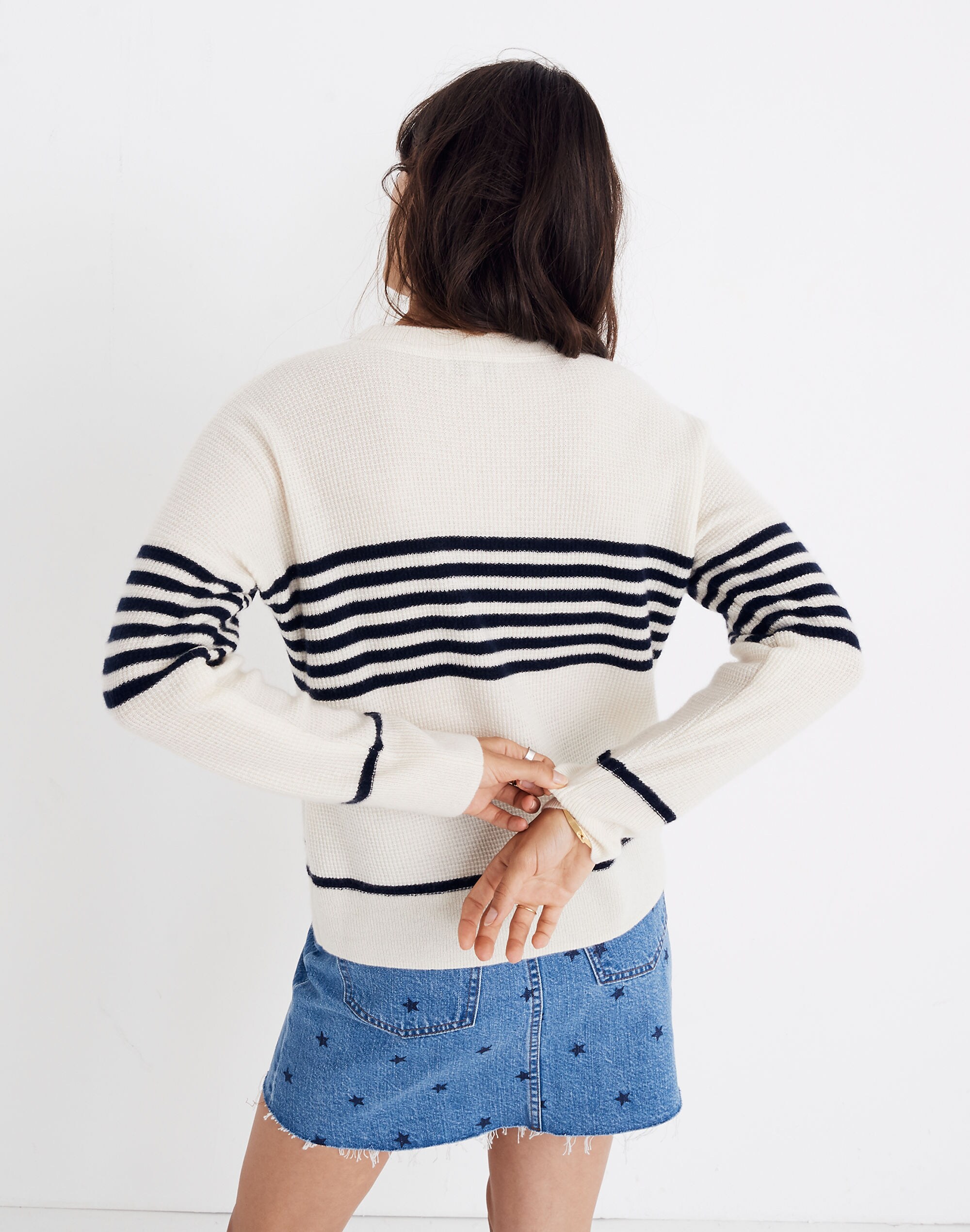 Cashmere Sweatshirt in Nautical Stripe