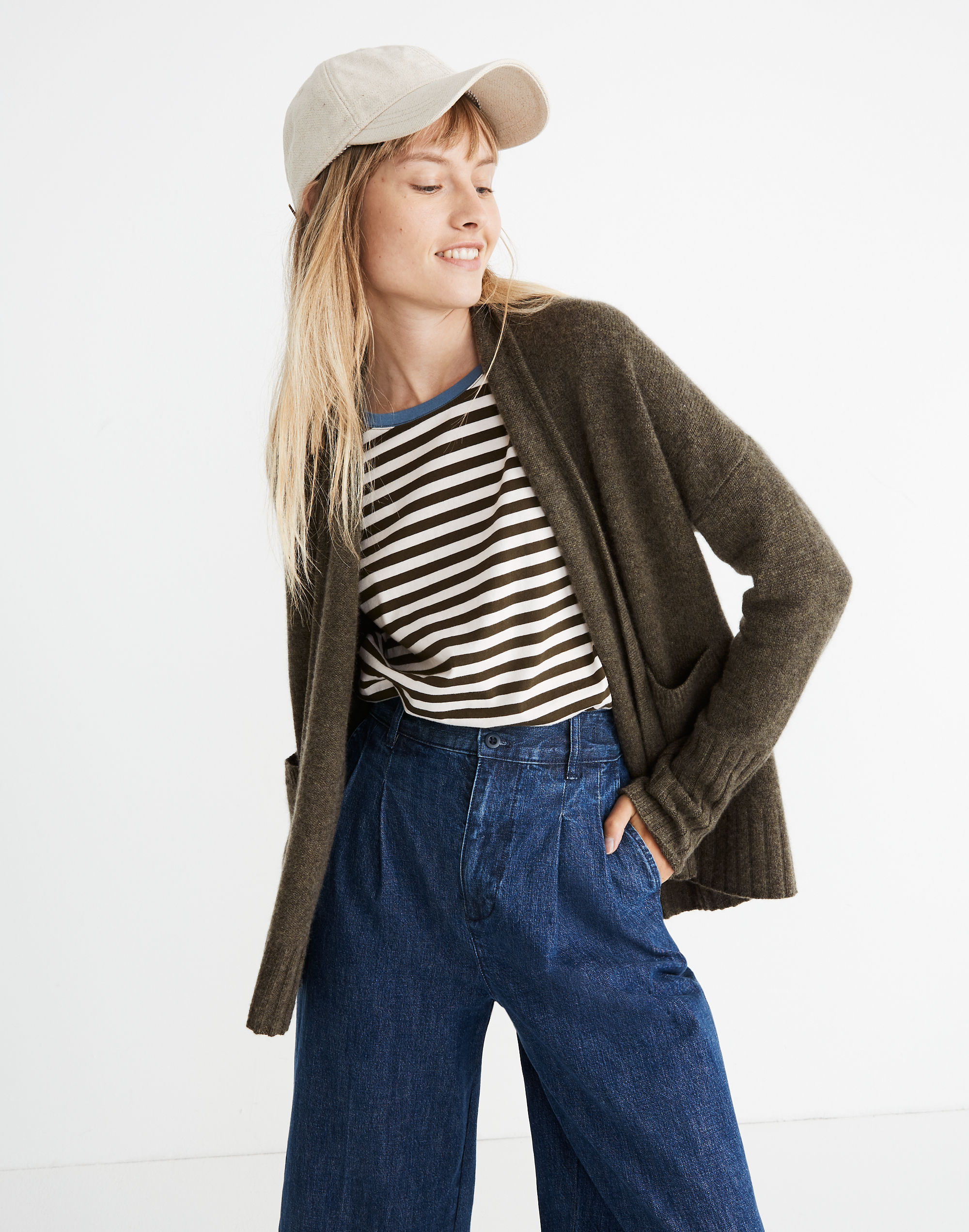 Cashmere Shawl-Collar Cardigan Sweater