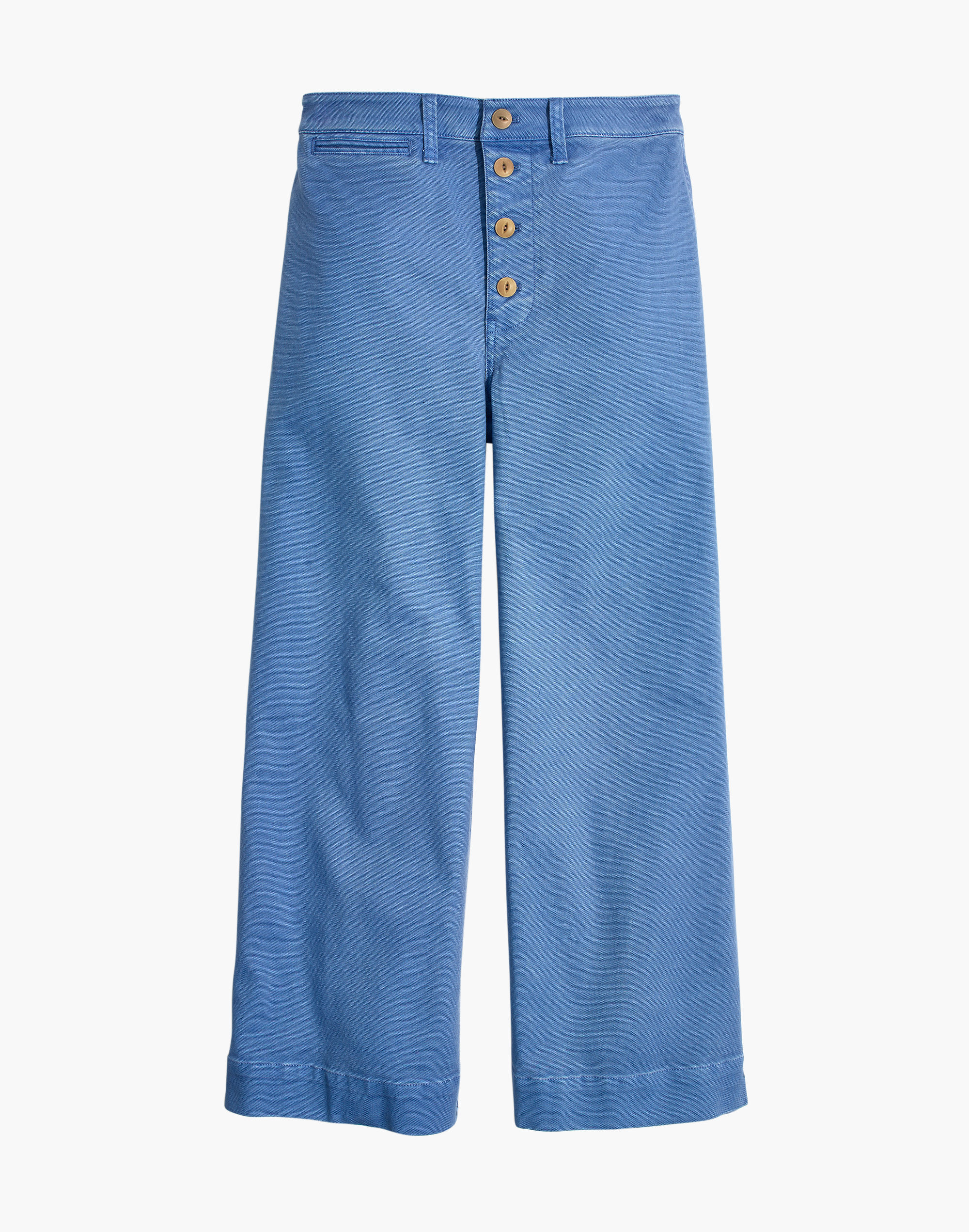 Emmett Wide-Leg Crop Pants: Button-Front Edition