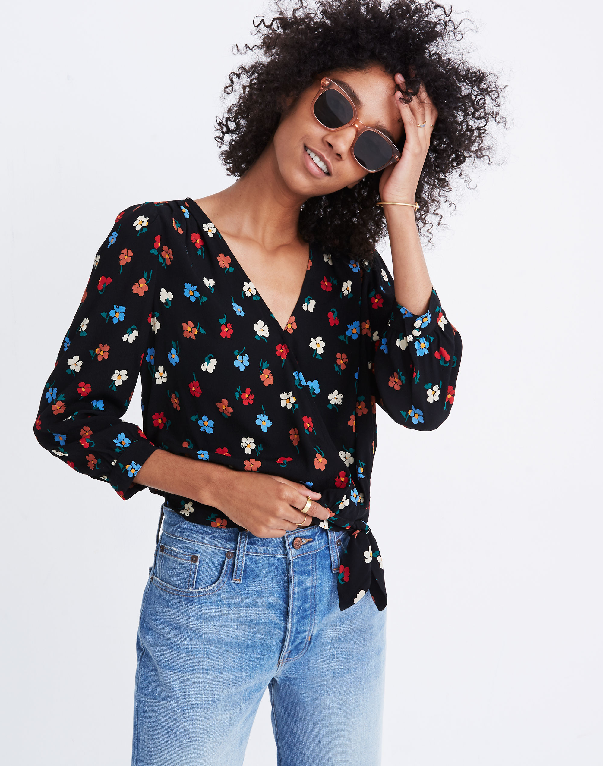 wrap top in pressed flowers