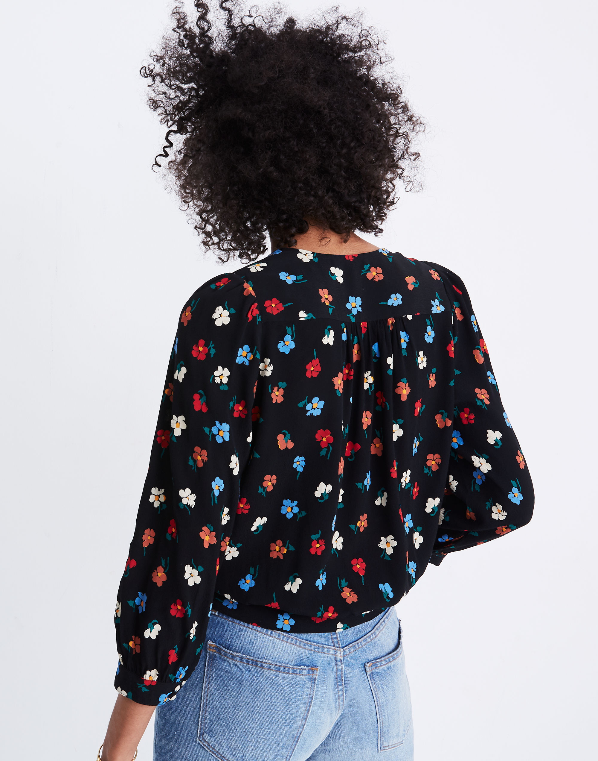 Wrap Top in Pressed Flowers