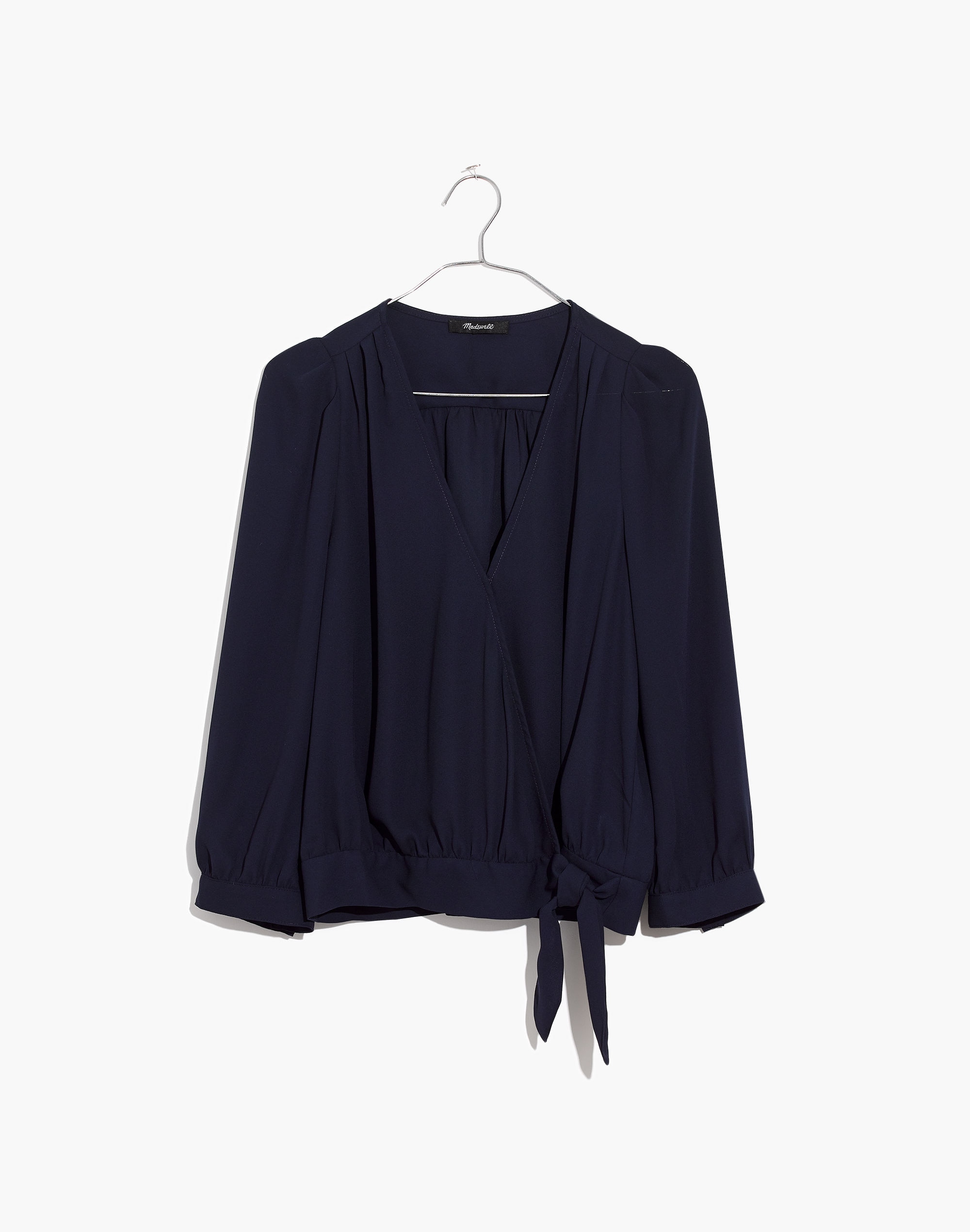 Wrap Top in Deep Indigo