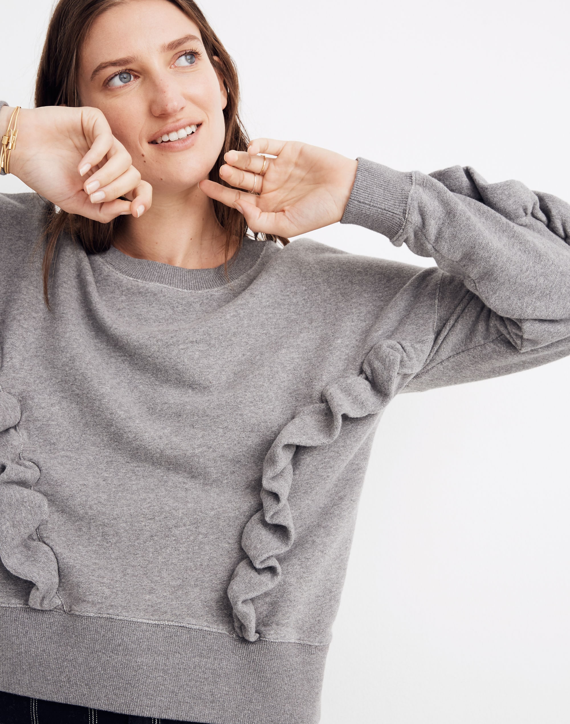 ruffle sweatshirt