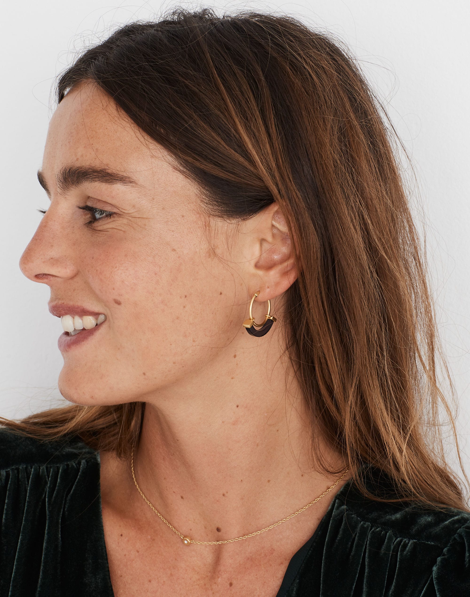 Resin Sliding Hoop Earrings