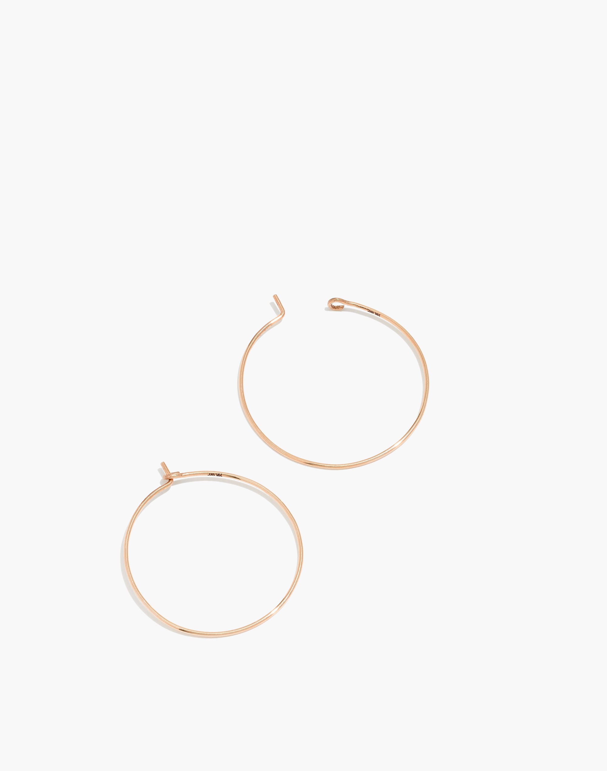 Delicate Collection Demi-Fine 14k Gold-Filled Medium Hoop Earrings