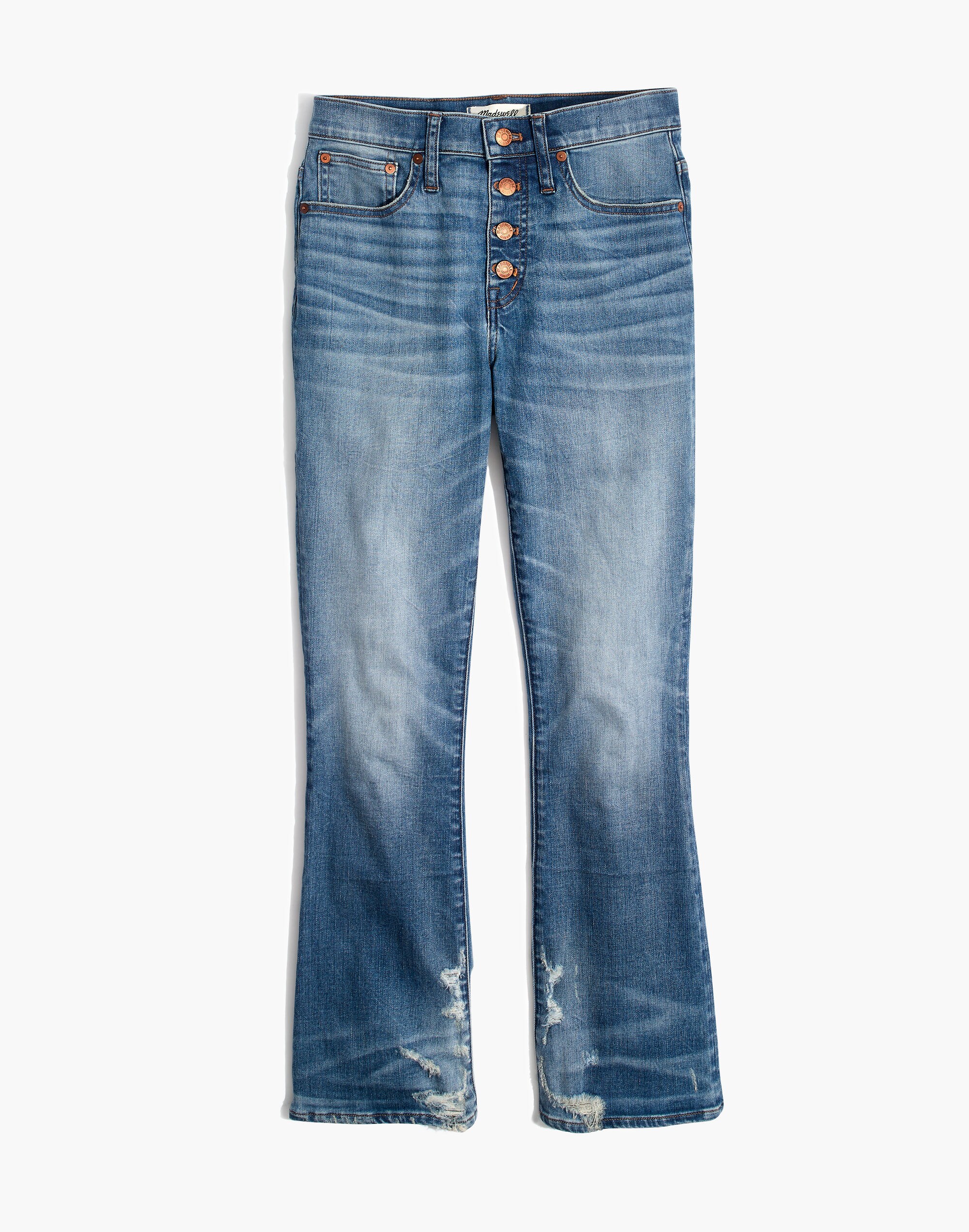 Tall Cali Demi-Boot Jeans in Bess Wash: Button-Front Edition